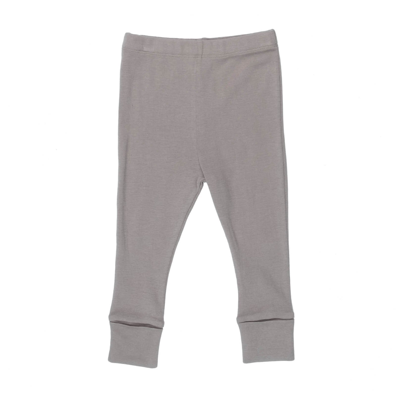 Gray children's leggings on white.