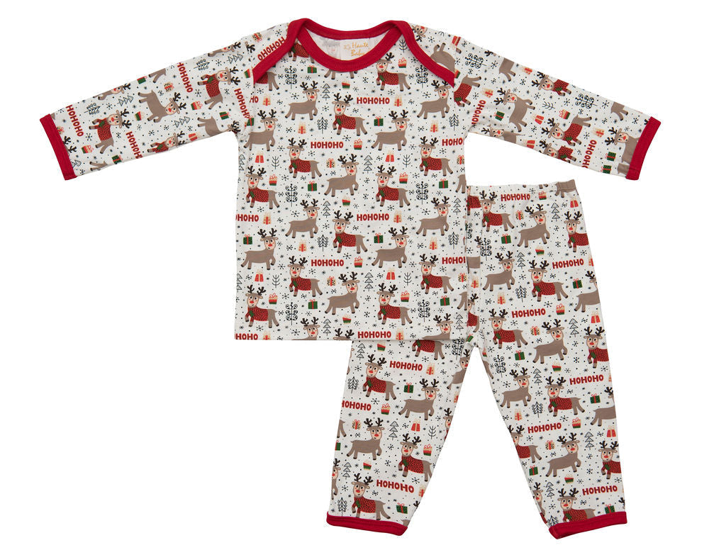 A cozy Holiday Magic Legging Set featuring soft cotton fabric, perfect for festive celebrations and lounging at home.