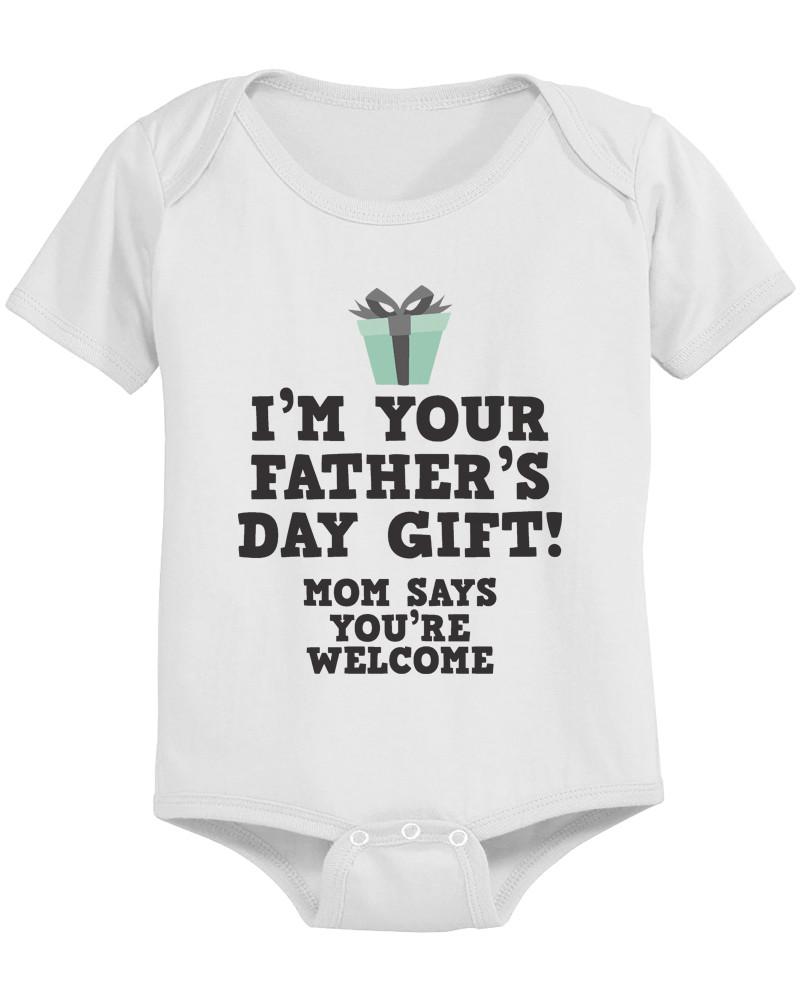 Infant t-shirt with a funny Father's Day graphic, made from 100% cotton and eco-friendly ink.