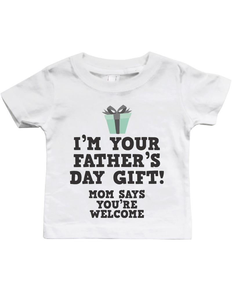 Infant t-shirt with a funny Father's Day graphic, made from 100% cotton and eco-friendly ink.