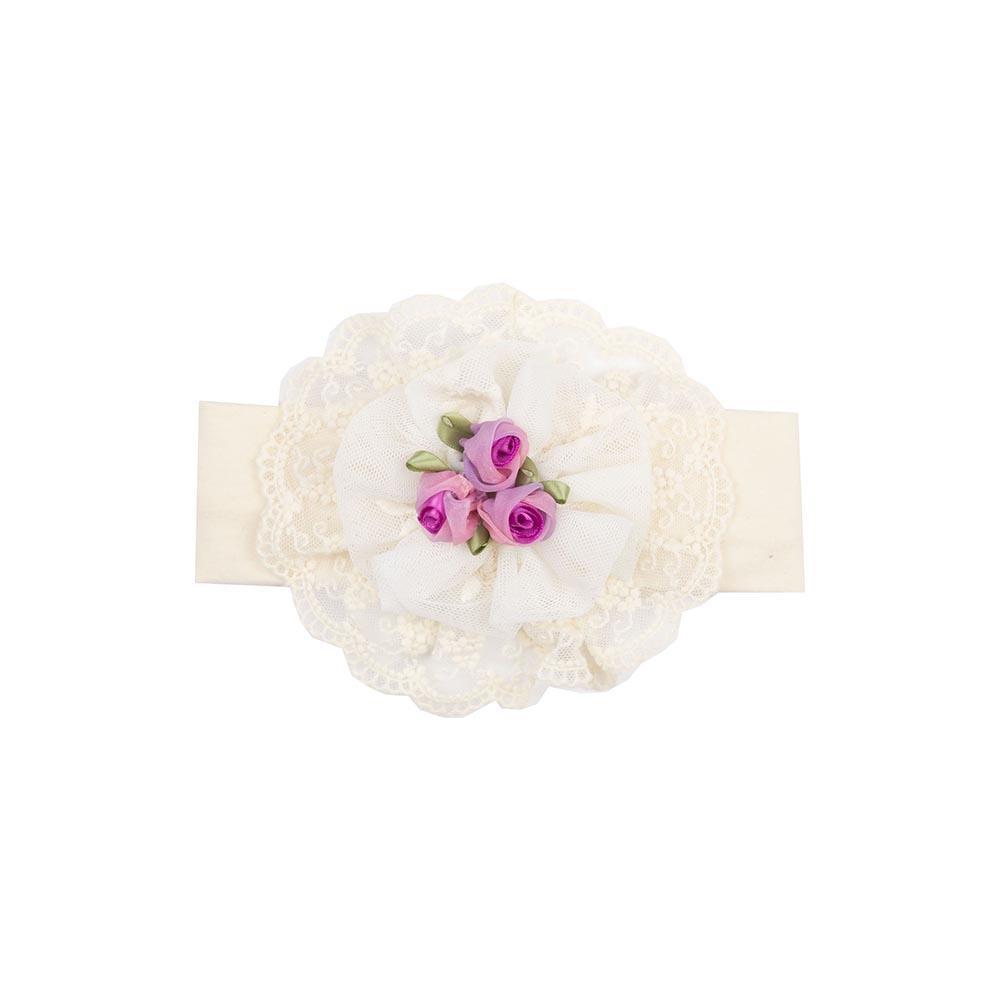 Lacy Lilac Matching Headband featuring delicate lace design in soft lilac color, perfect for stylish hair accessories.