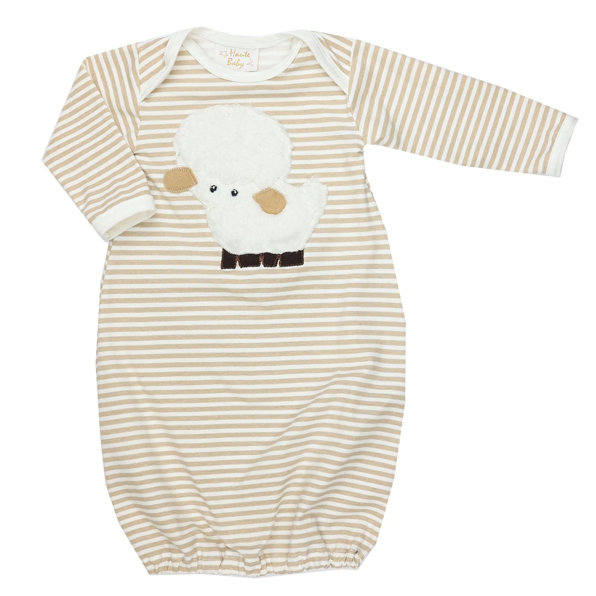 Little Lamb Newborn Boys Take Me Home Gown featuring a soft fabric and adorable lamb design, perfect for newborns.