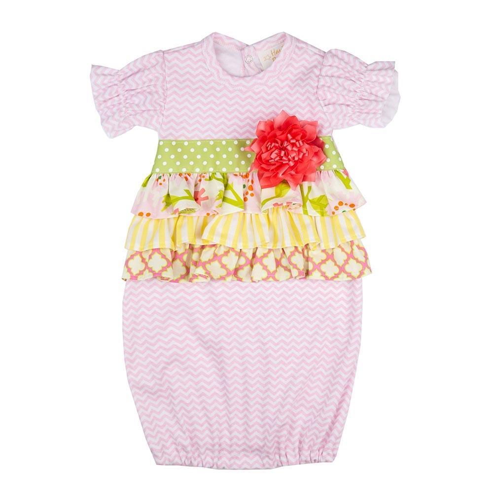 Mae Garden Newborn Girls Take Me Home Gown featuring a floral design, soft fabric, and easy closure for newborn comfort.