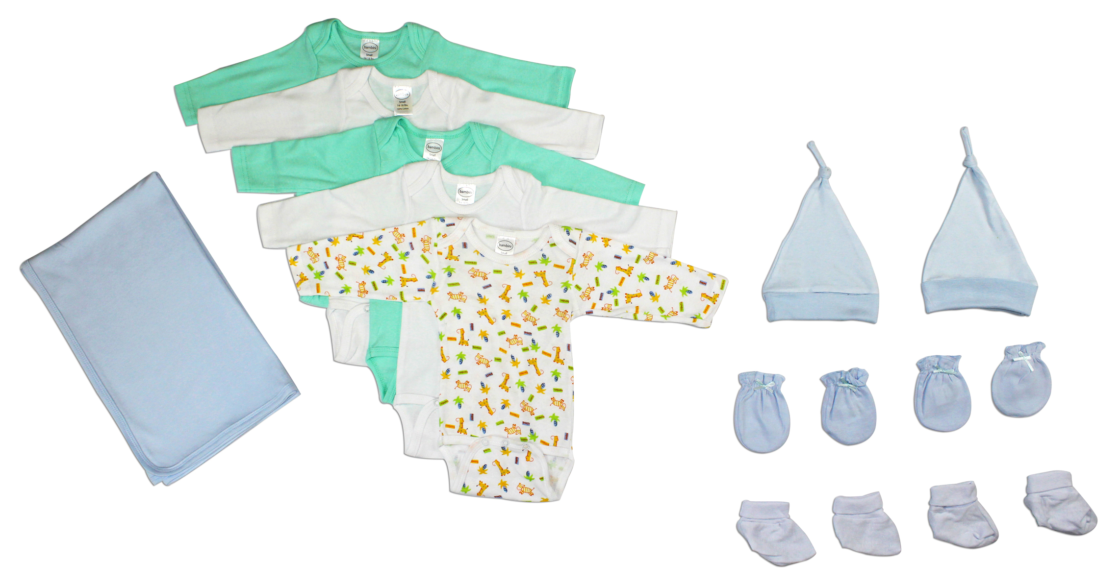 Newborn baby boys layette set featuring soft cotton onesies and essential clothing items for comfort and style.