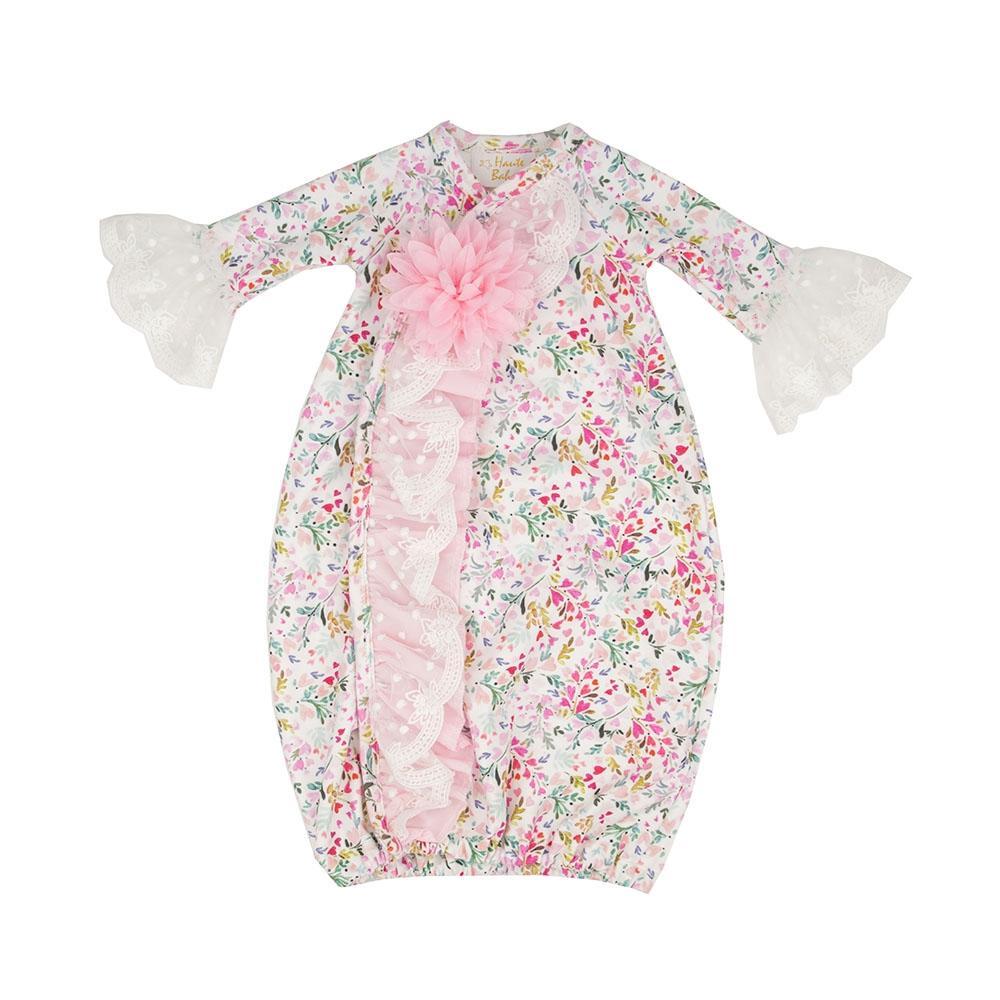 Adorable Pinkalicious Take Me Home Gown for infants, featuring a soft pink fabric and charming design.