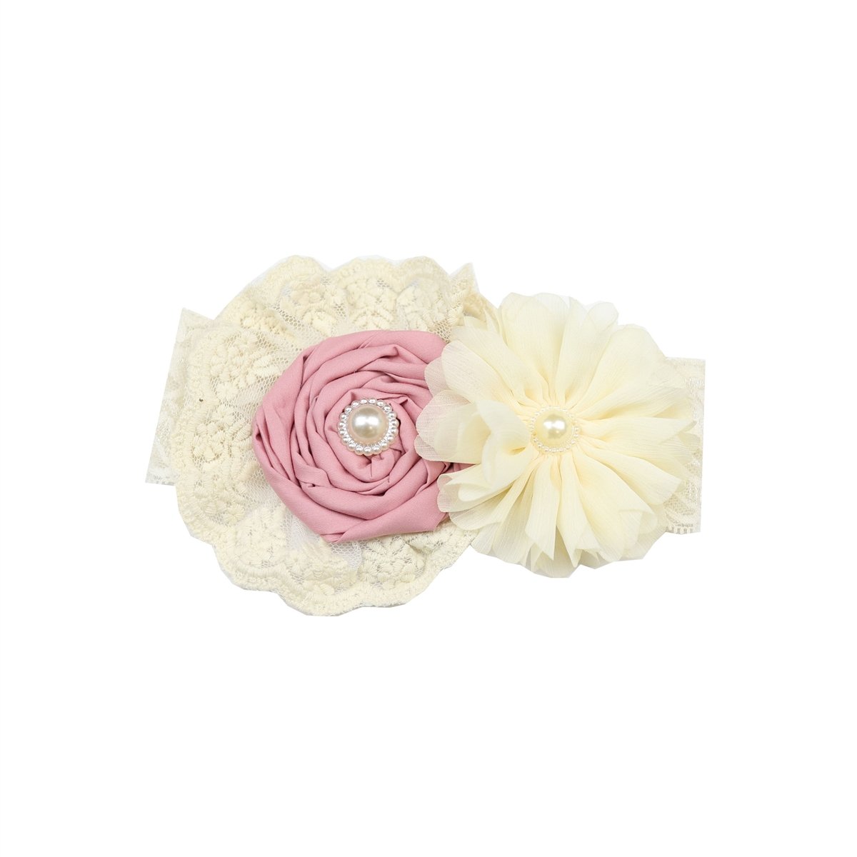 A stylish rose matching headband featuring intricate rose designs, perfect for enhancing any outfit.