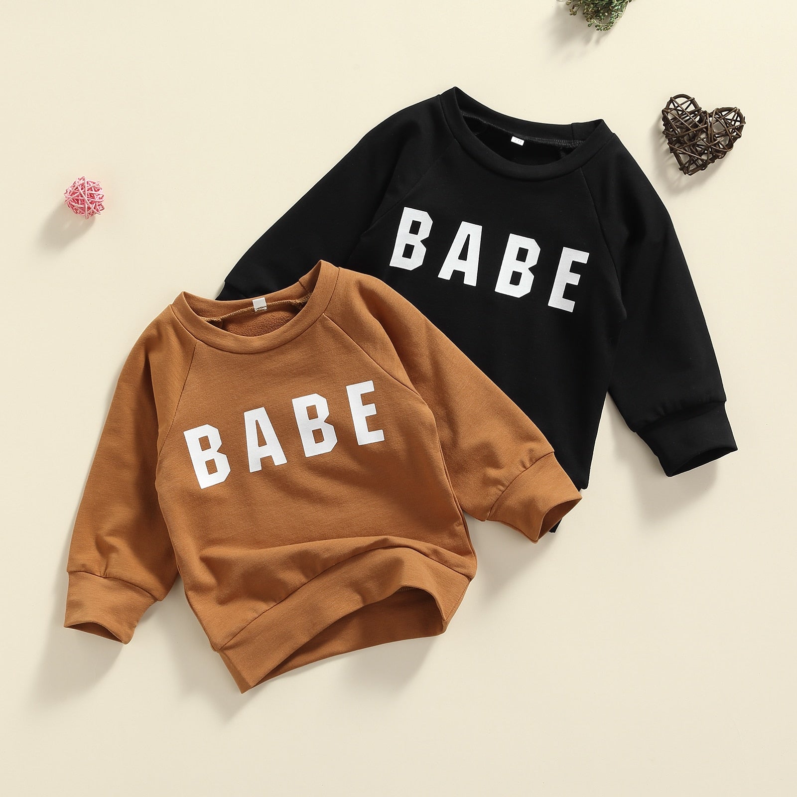 Unisex Babe Sweatshirt Tops for ages 0-3Y, featuring a soft and breathable fabric in a stylish design suitable for both boys and girls.