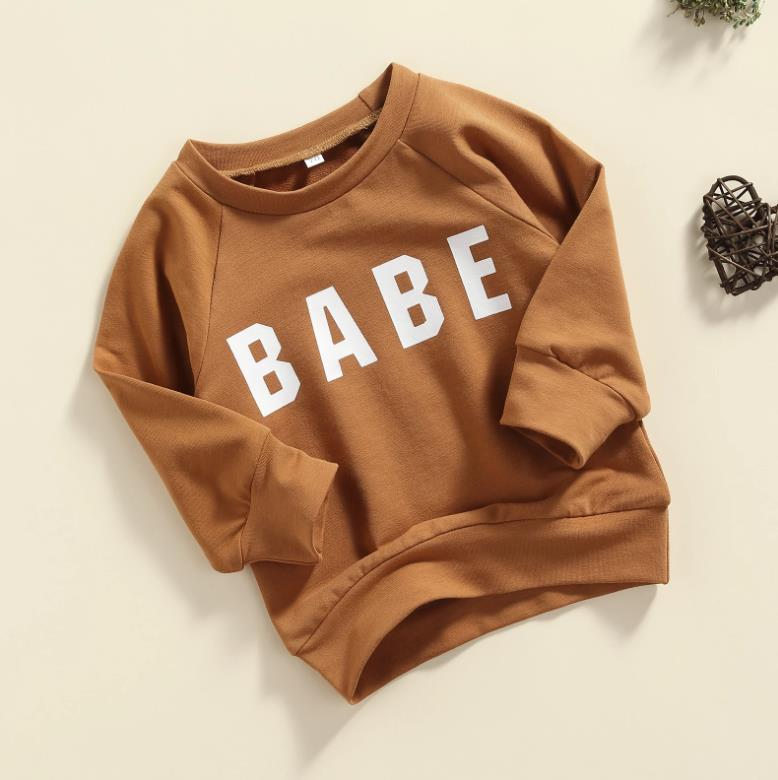 Unisex Babe Sweatshirt Tops for ages 0-3Y, featuring a soft and breathable fabric in a stylish design suitable for both boys and girls.