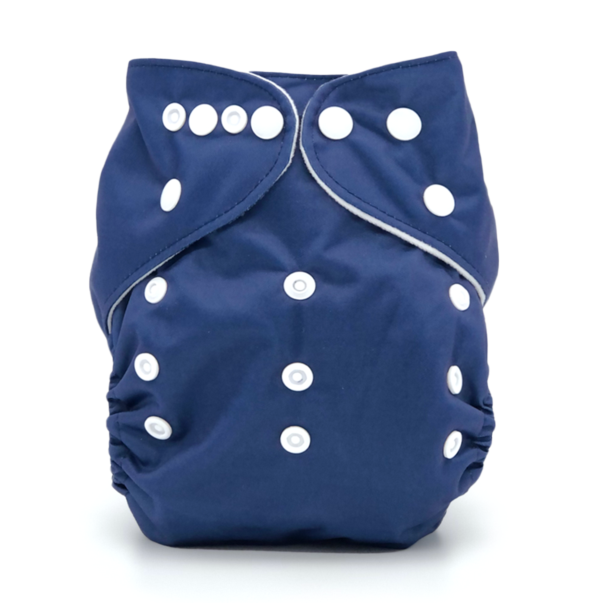 Adrift Cloth Diaper in patriotic blue color with microfiber insert, showcasing its stylish design and practical features.