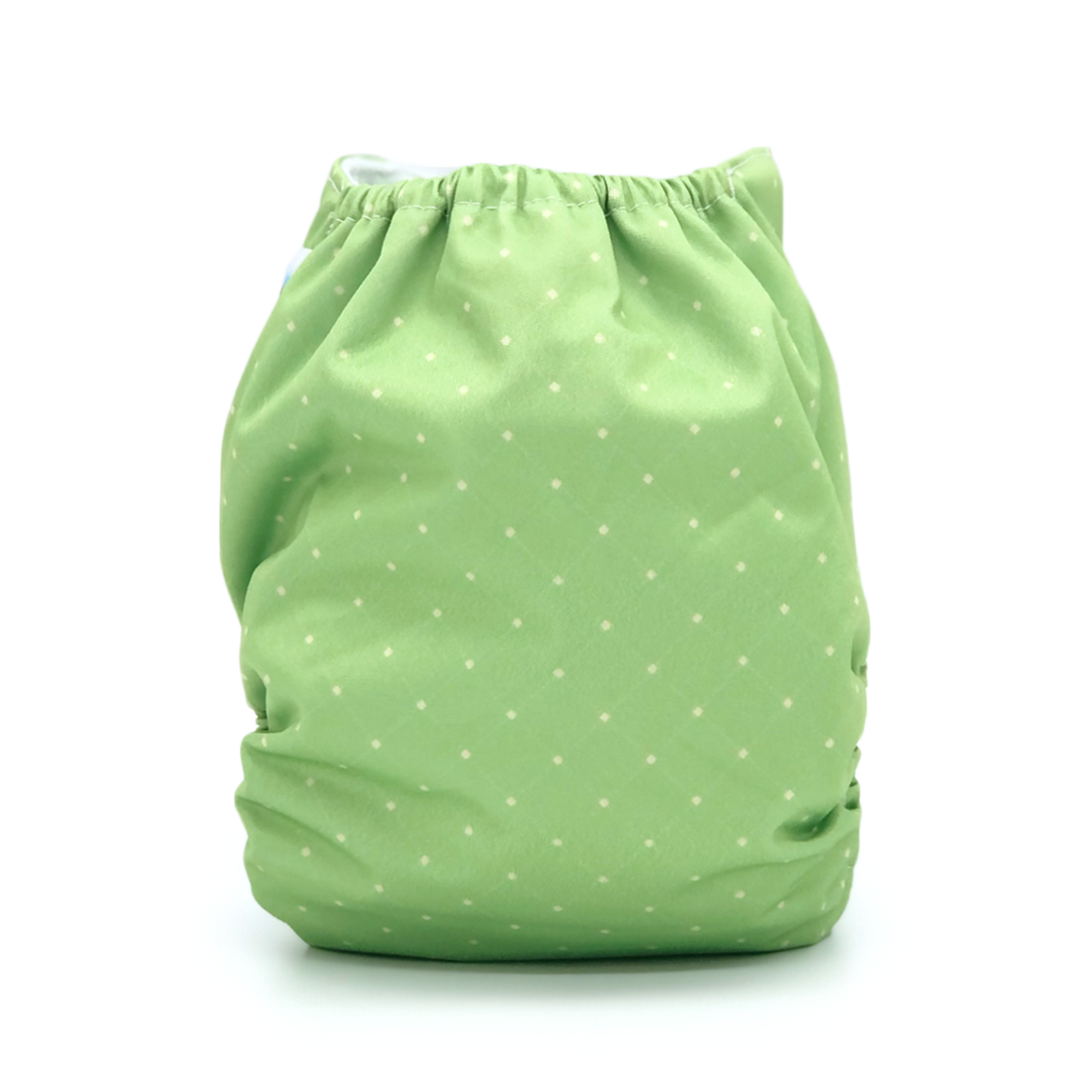 Bright green Fairway Cloth Diaper with a subtle quilted pattern, featuring a pocket design and included microfiber insert.