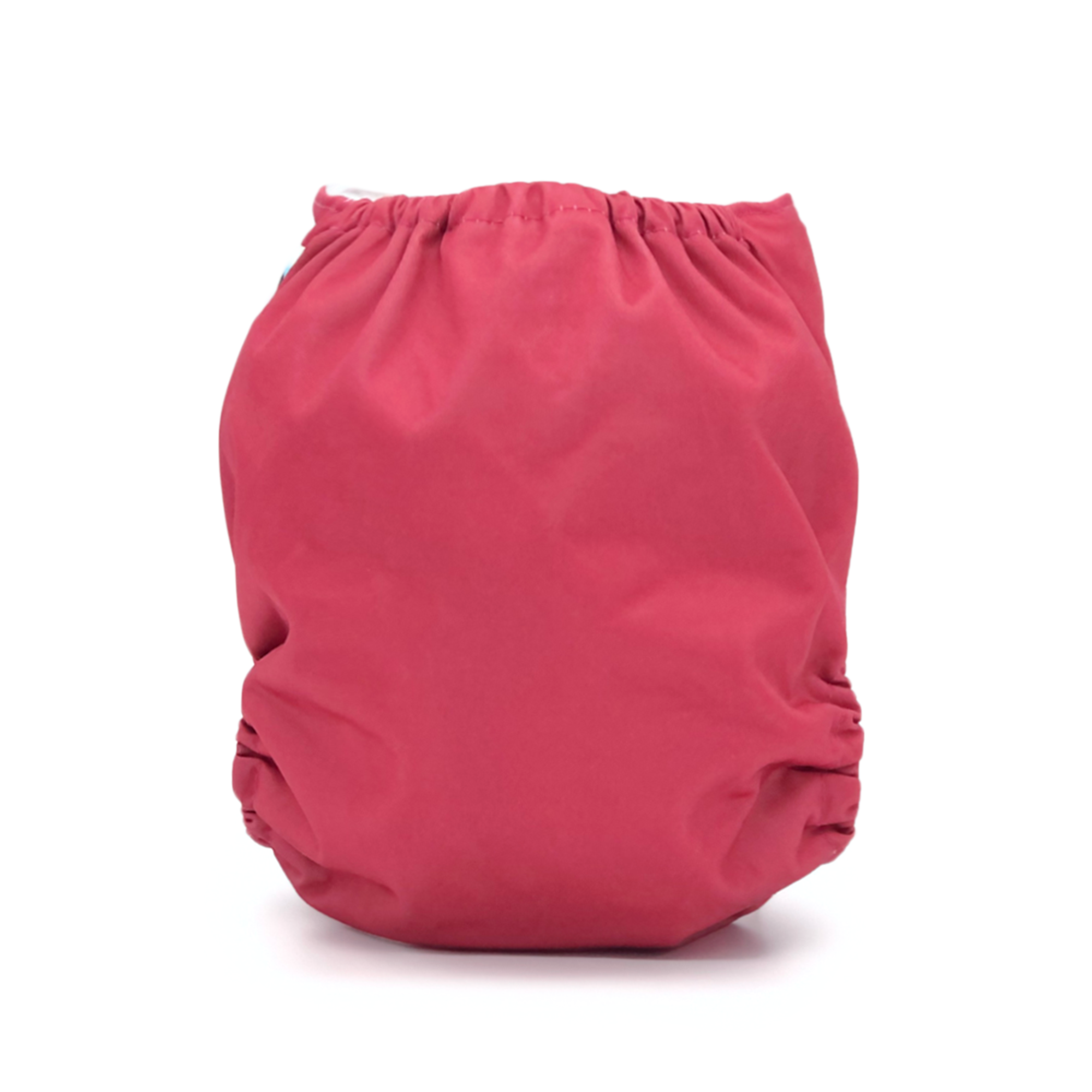 Gale cloth diaper in solid red with microfiber insert, showcasing its stylish design and practical features.