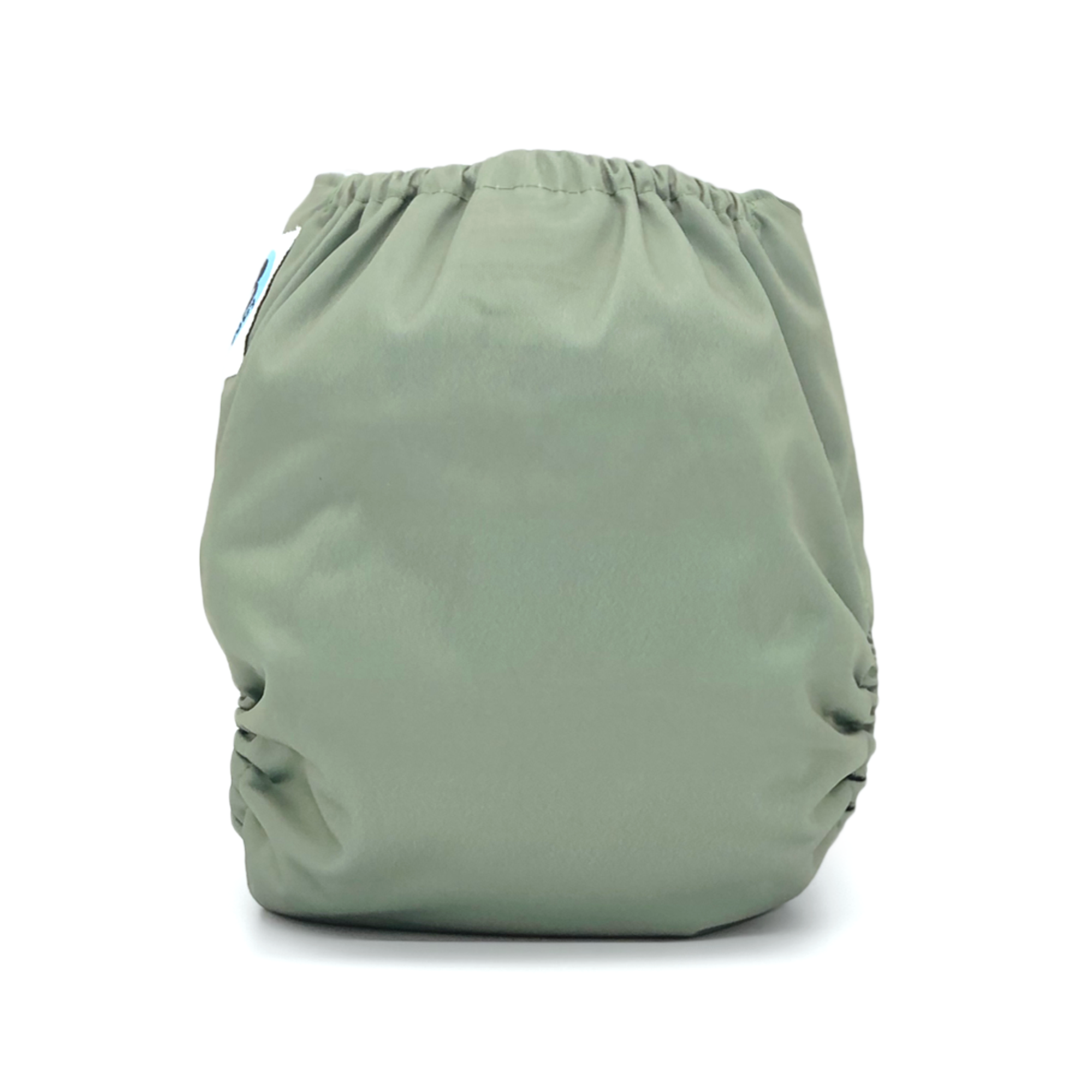 Sage Cloth Diaper in celadon and sage green, featuring adjustable snaps and a microfiber insert, perfect for eco-friendly parenting.