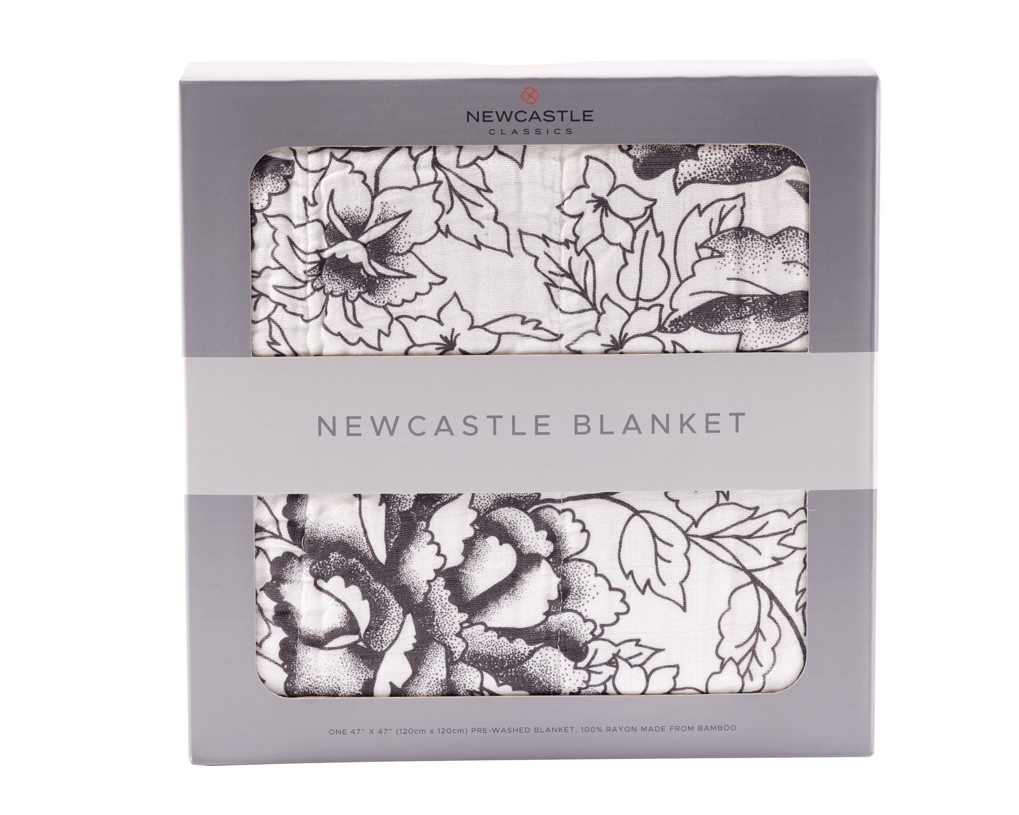 American Rose Newcastle Blanket made of 100% natural bamboo muslin, featuring a soft, breathable, and cozy four-layer design, perfect for kids.