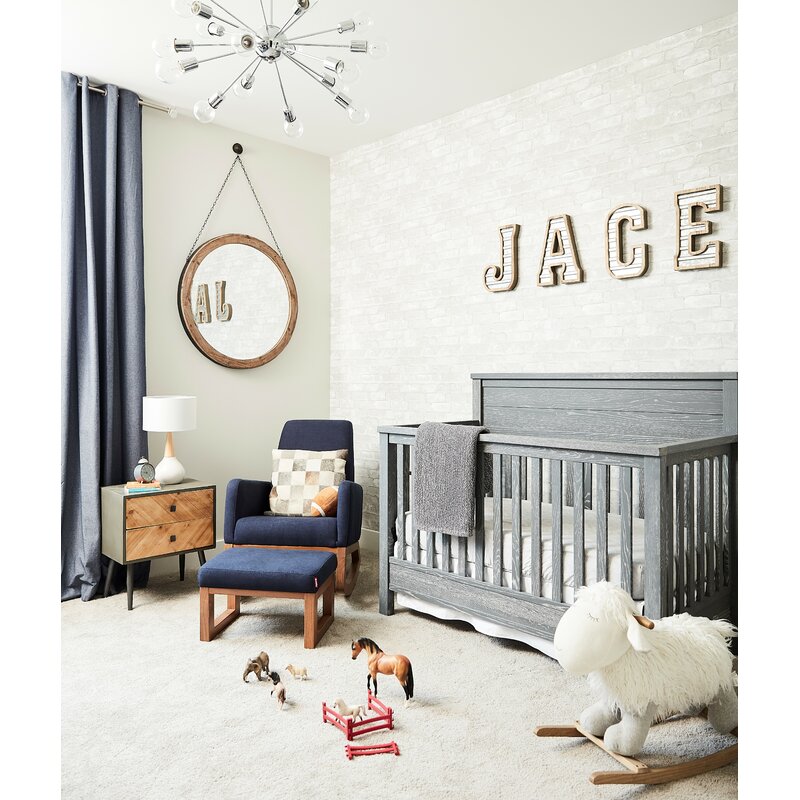 Avi Classic Crib Bedding Set featuring modern neutral tones, 100% cotton percale fabric, and plush minky blanket, perfect for stylish nurseries.