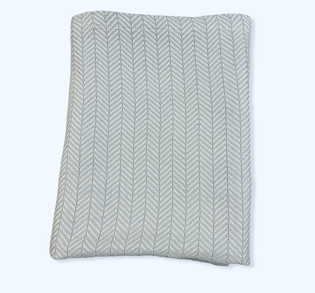 Charcoal gray weave baby blanket made from 100% organic Turkish cotton, showcasing its soft texture and generous size of 50x60 inches.