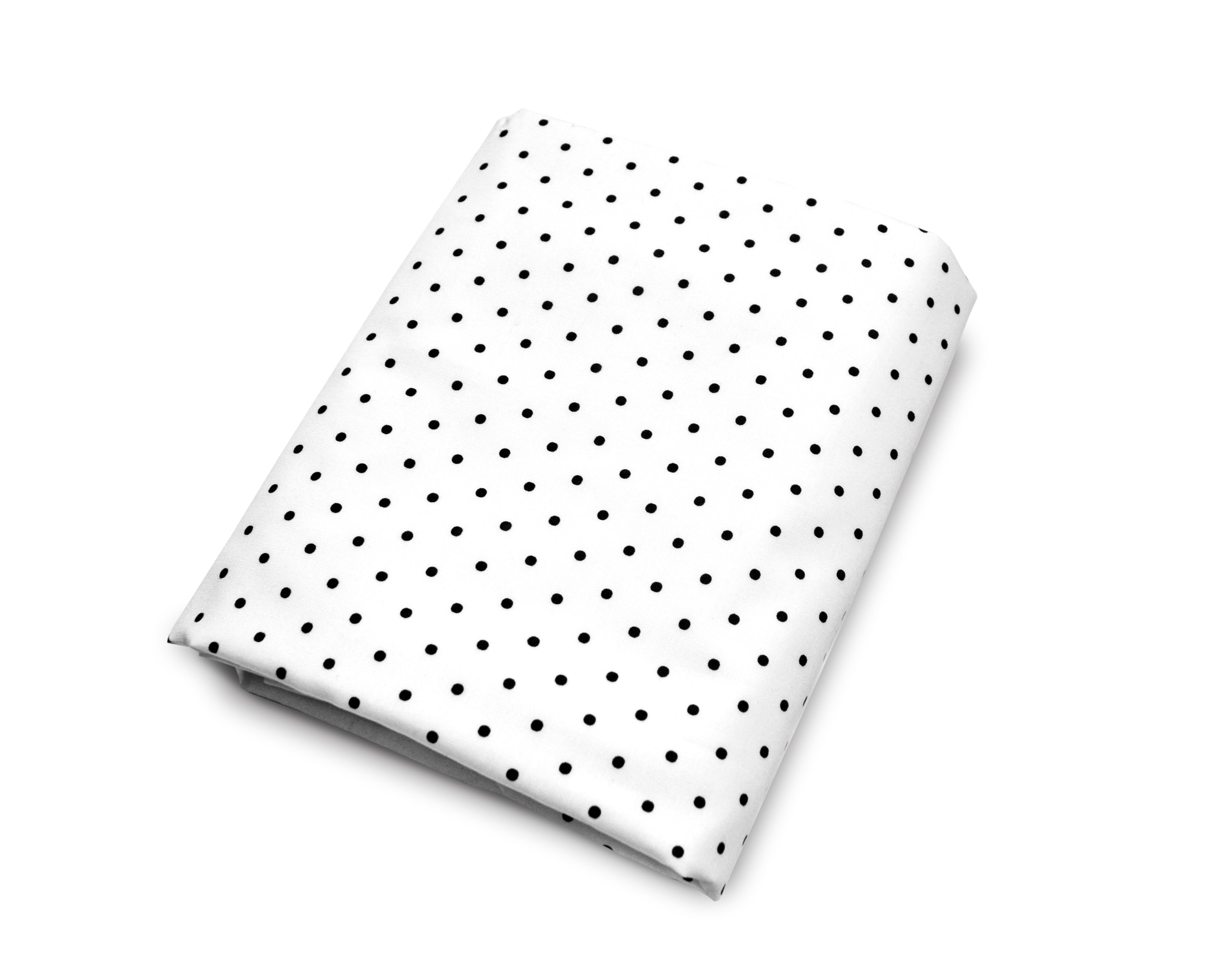 Connect the Dots Classic Crib Bedding Set featuring black dots on a white background, including a crib sheet, skirt, and soft blanket.