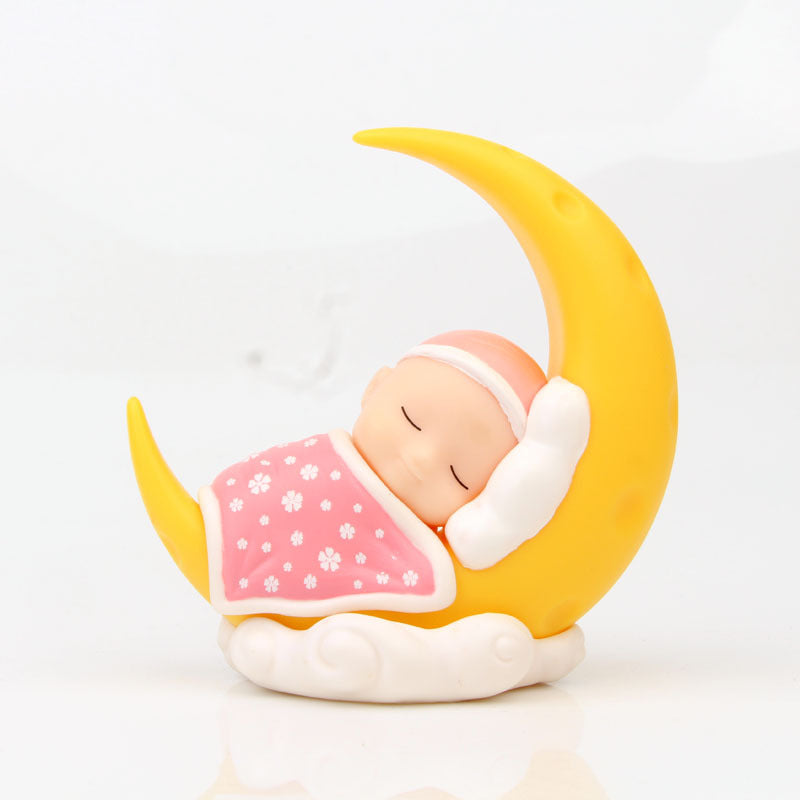 Handmade Micro-view Moon Cover Quilt featuring soft pastel colors and adorable moon patterns, perfect for sleeping babies.