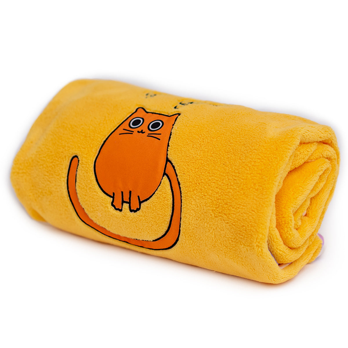 Milk&Moo Tombish Cat Babydecke in beruhigendem Orange mit Katzenmuster, ideal für Babys und Kleinkinder.