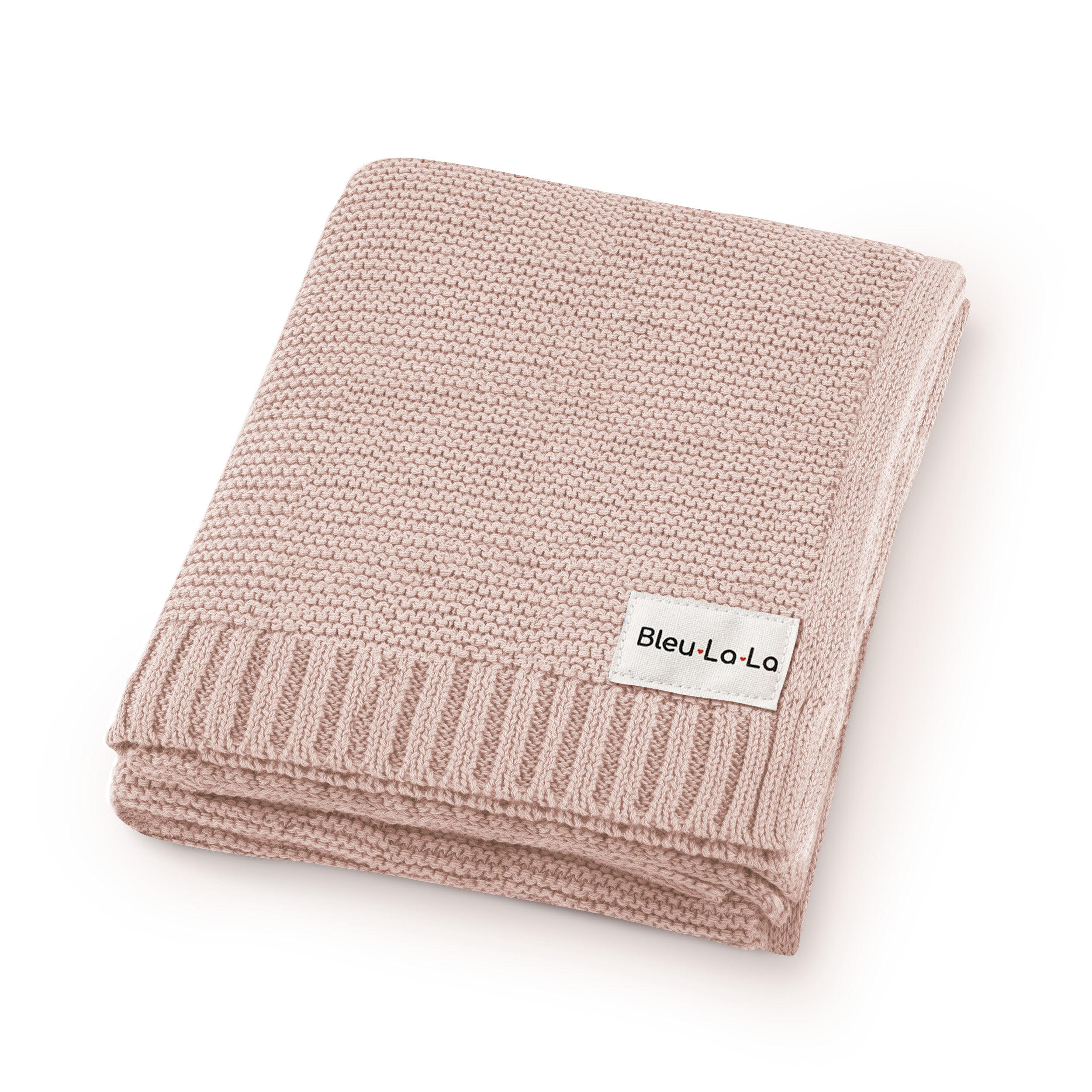 Organic Cotton Luxury Knit Baby Swaddle Blanket in soft pastel colors, showcasing its gentle texture and versatile design for newborns and toddlers.