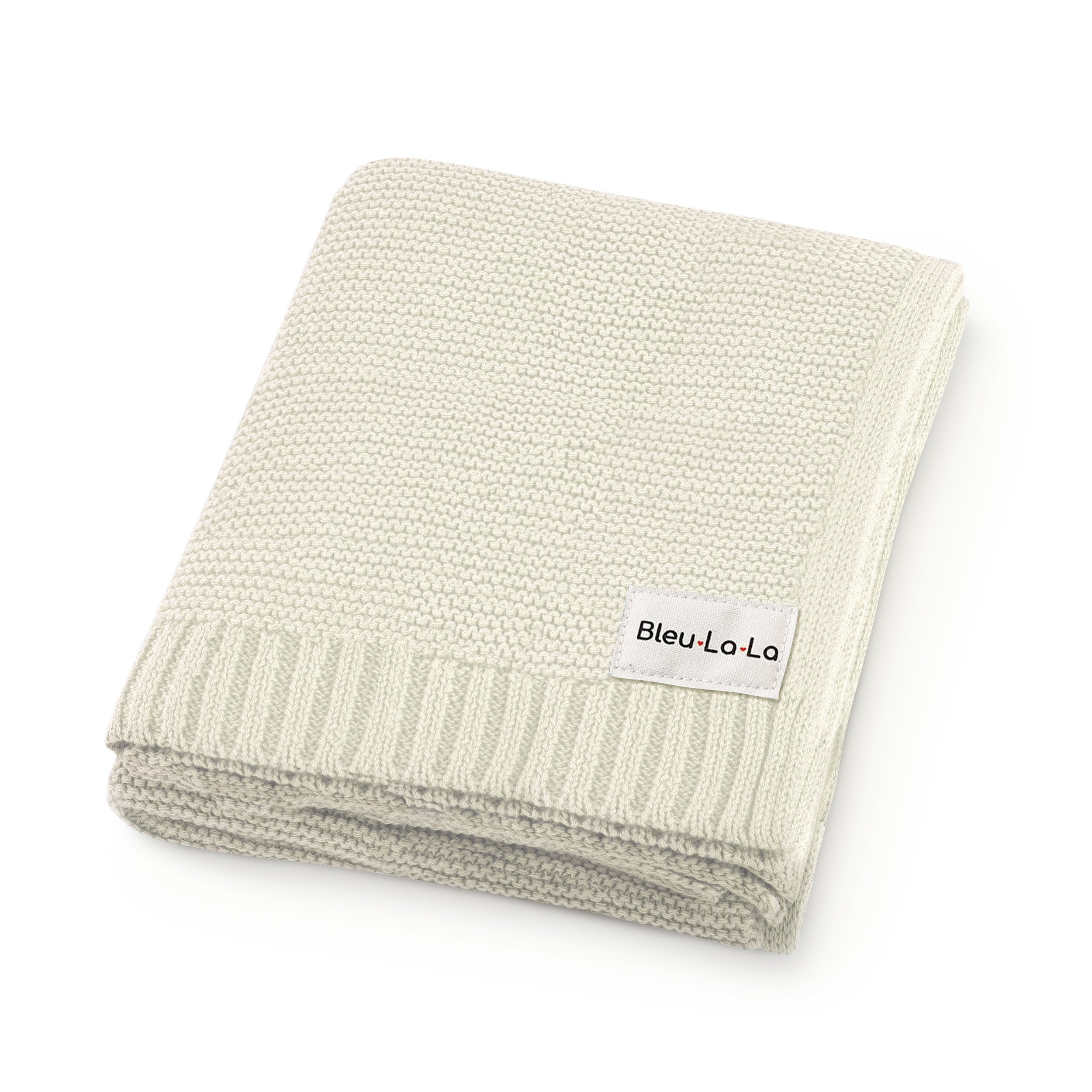 Organic Cotton Luxury Knit Baby Swaddle Blanket in soft pastel colors, showcasing its gentle texture and versatile design for newborns and toddlers.