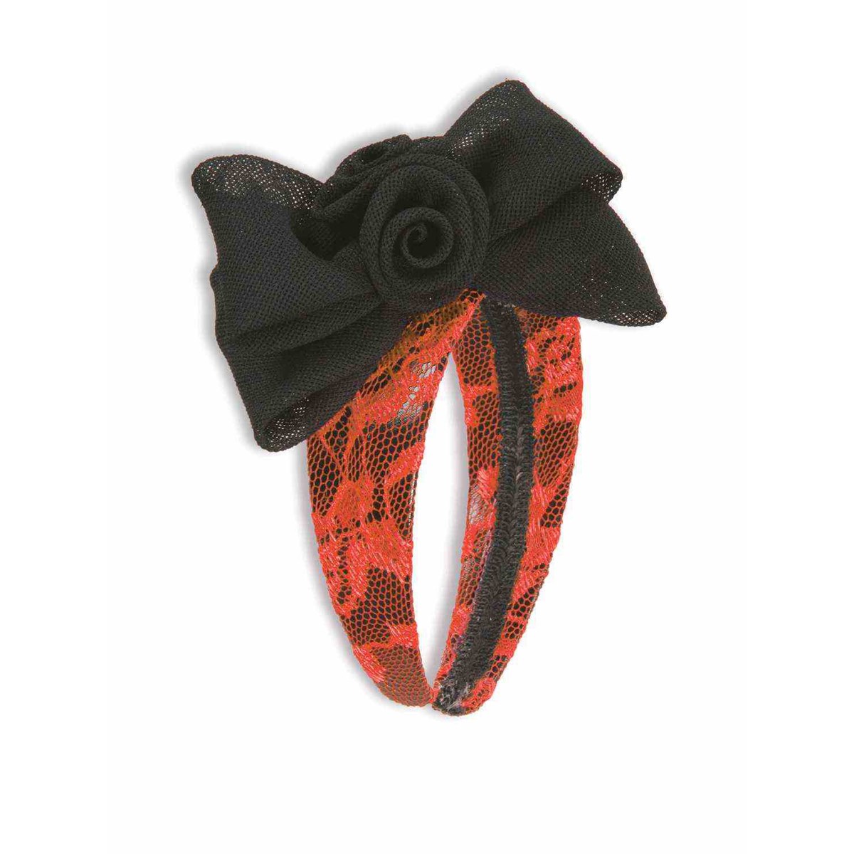 Main Forum Novelties Costumes 273532 80s Lace Headband with Bow image