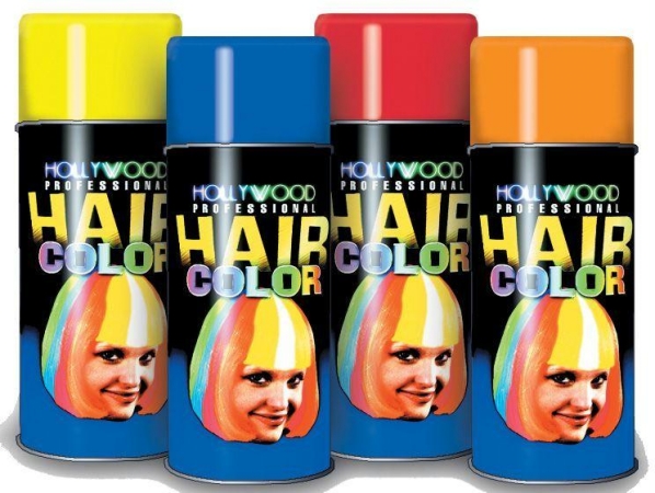 A 3 oz can of Hairspray Fluor Blue Ormd, featuring a sleek design and professional quality for instant hair coverage.