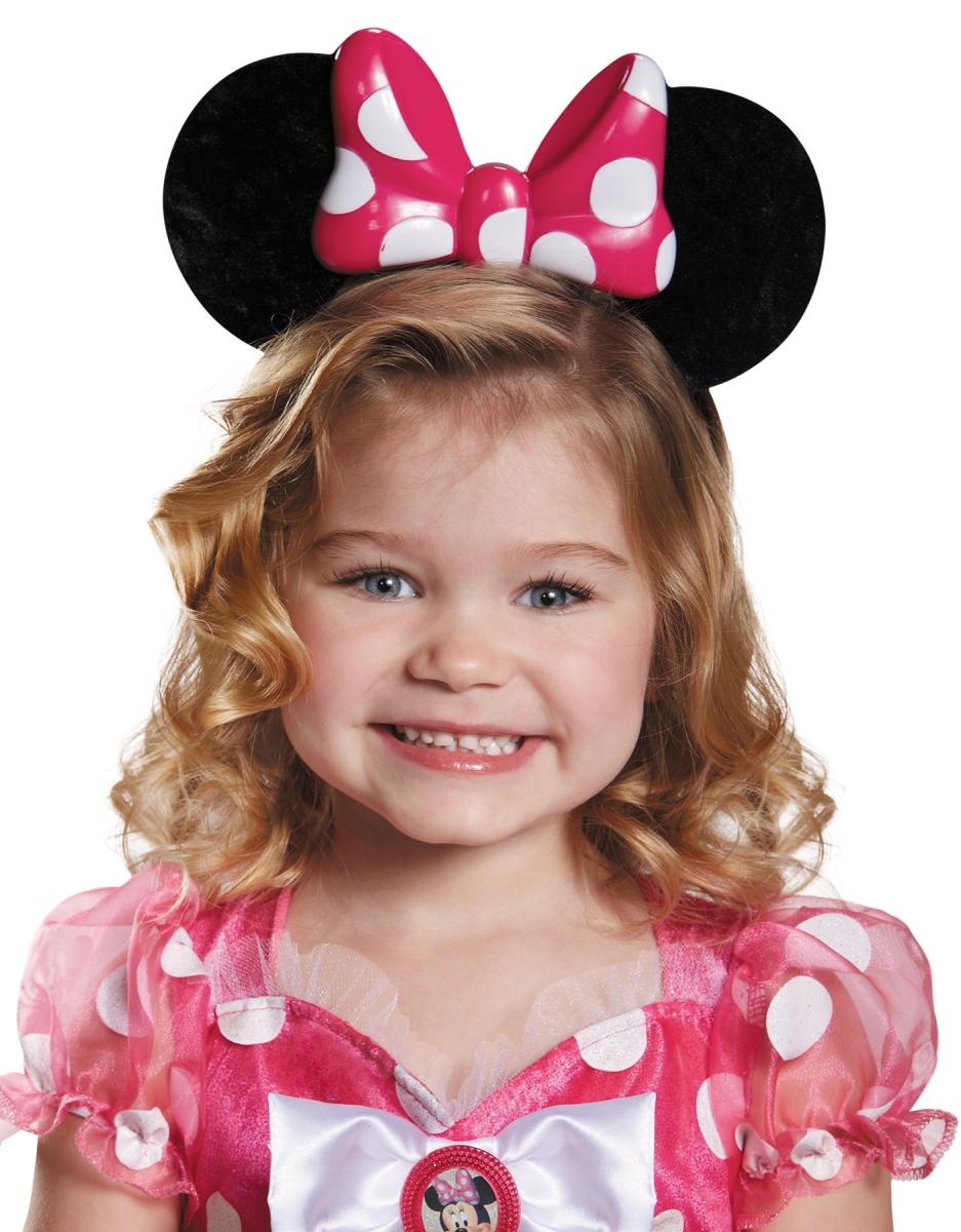 Main Morris Costumes DG85584 Minnie Pink Light Up Ears Headband Child Costu image