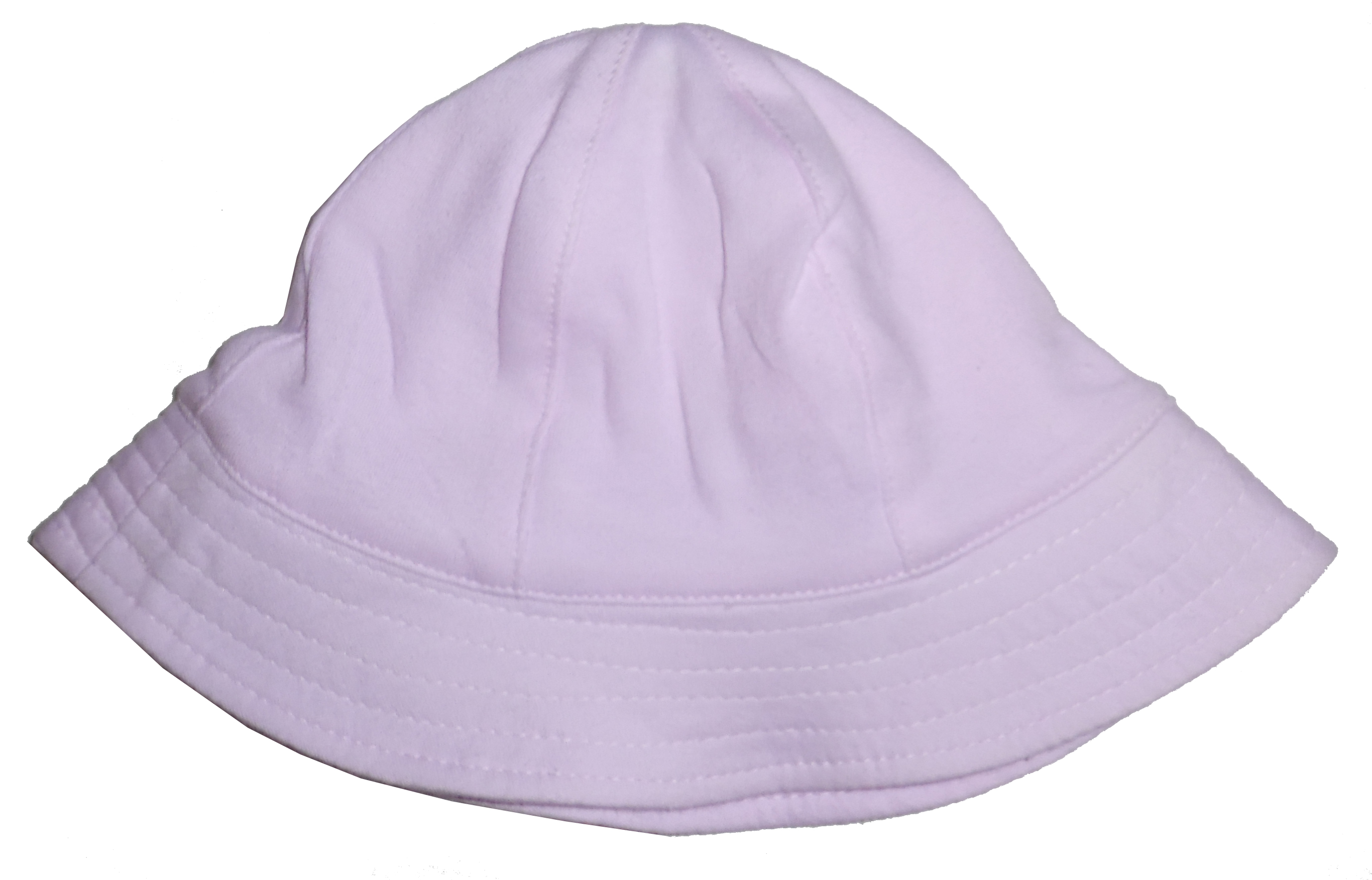 Pastel Pink Sun Hat for infants with a floppy brim and adjustable chin strap, made from soft cotton fabric, perfect for sunny days.