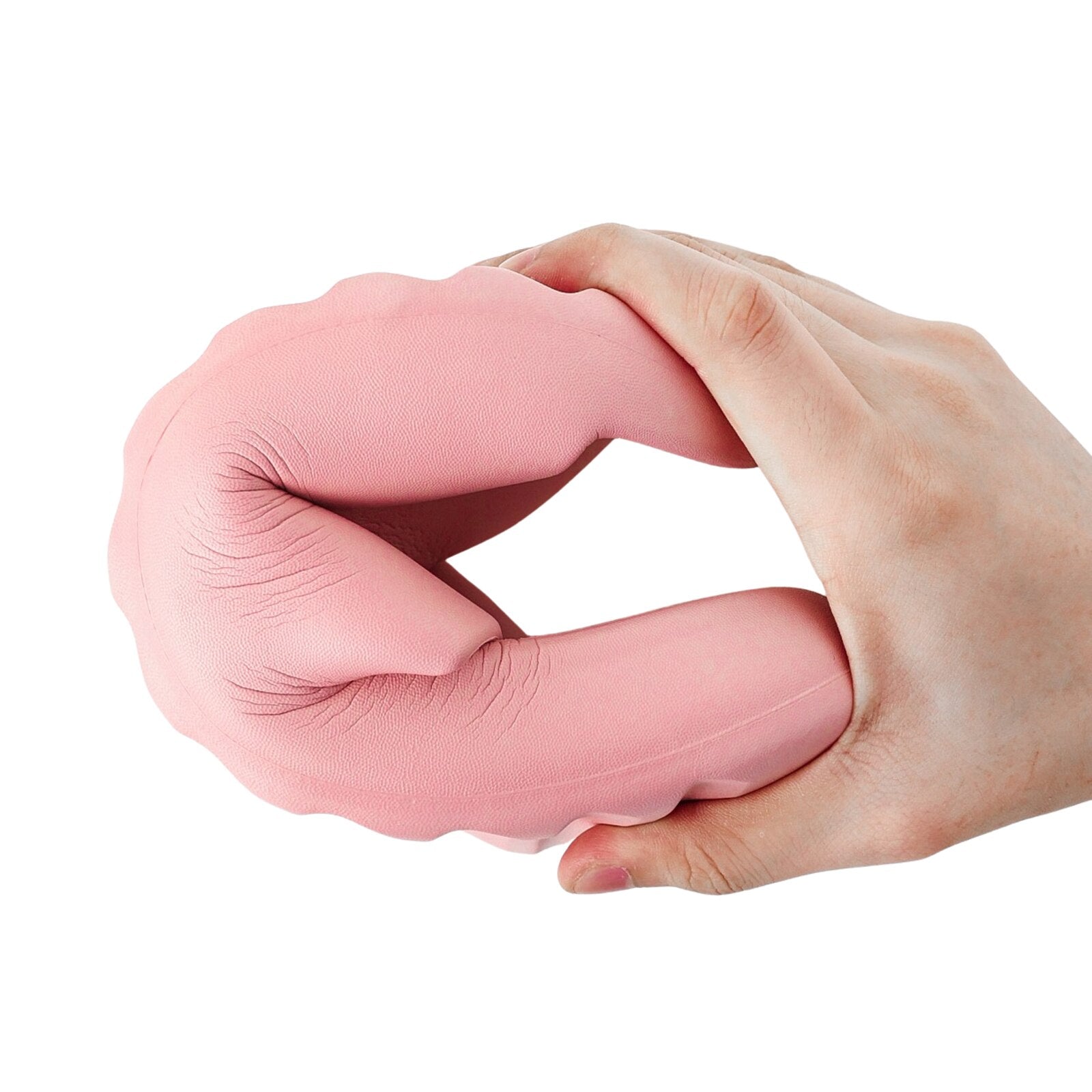 A pair of pink Cloud Pillow Slippers for women, featuring a soft EVA foam design, open toe, and a chunky platform base for comfort and style.