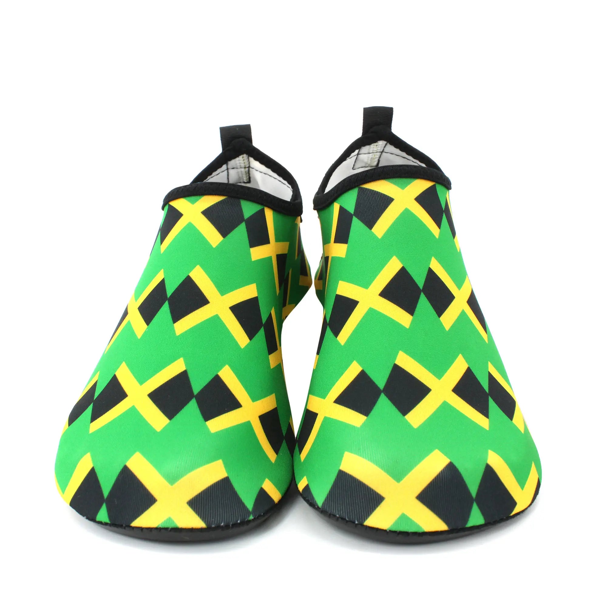 Jamaica unisex Water Shoes by Sexikinis, showcasing a stylish design with a slip-on closure, durable EVA outsole, and waterproof material, perfect for water activities.