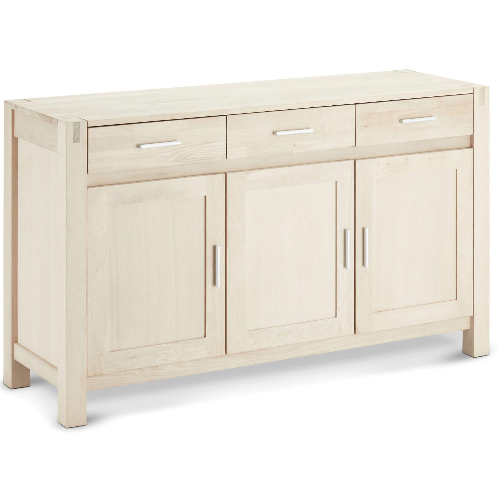 Texas Solid Oak 3-Door Sideboard showcasing its chic design and natural wood finish.