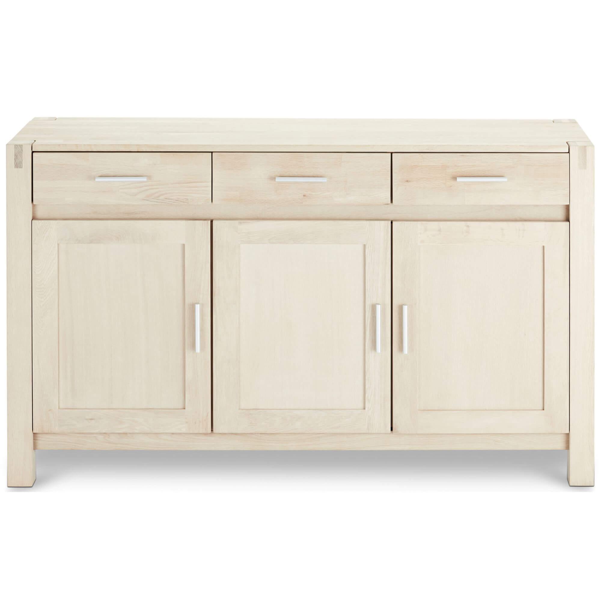 Texas Solid Oak 3-Door Sideboard showcasing its chic design and natural wood finish.