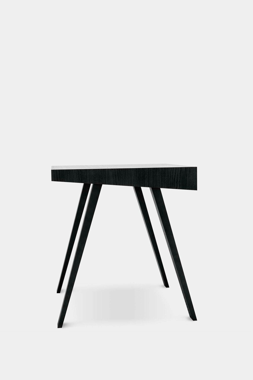 The 4.9 Desk by Marius Valaitis featuring a unique design with a storage slit and smooth surface, showcasing modern elegance and functionality.