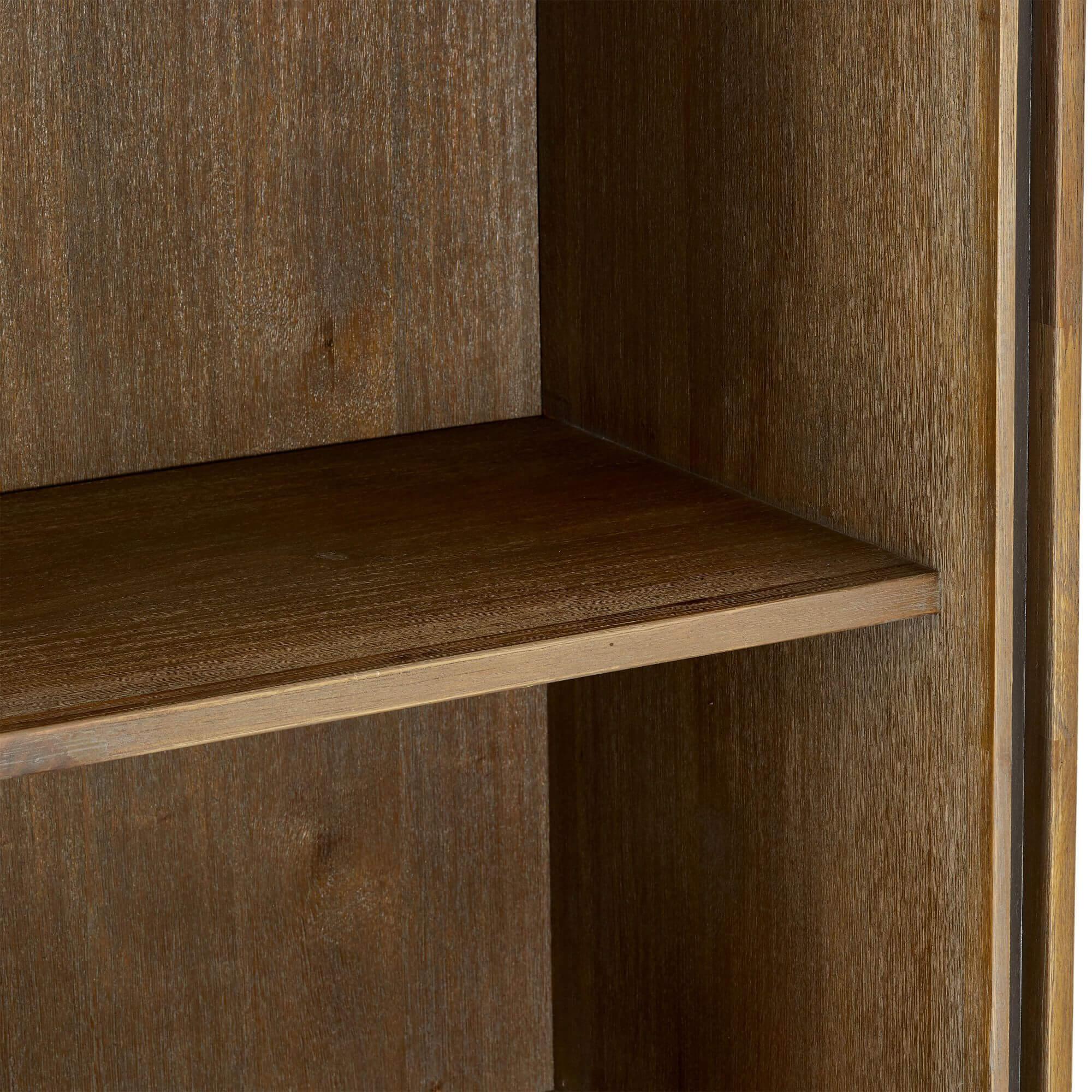 Bookcase Malaga made of solid acacia wood, featuring elegant design and ample storage space with practical drawers.