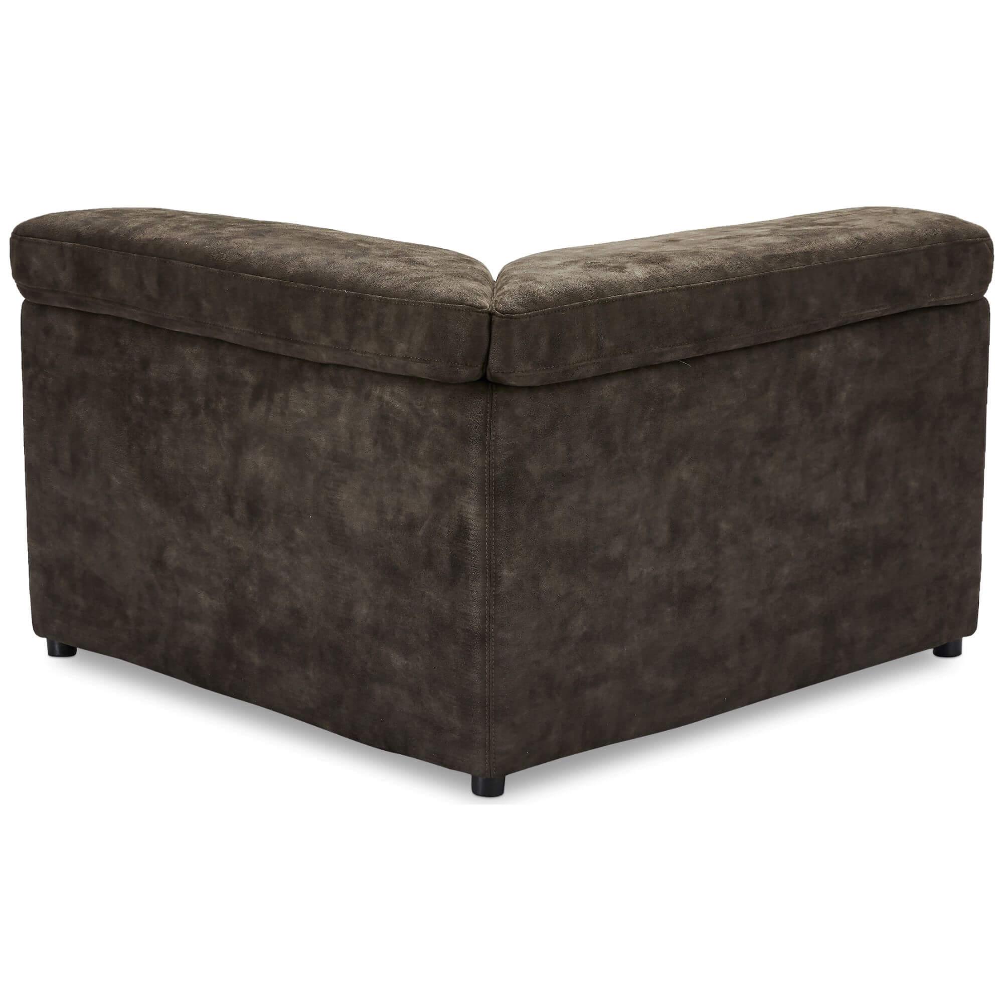 Elegant Alexa Brown Corner Sofa Module with soft padding and luxurious fabric, perfect for enhancing living spaces.