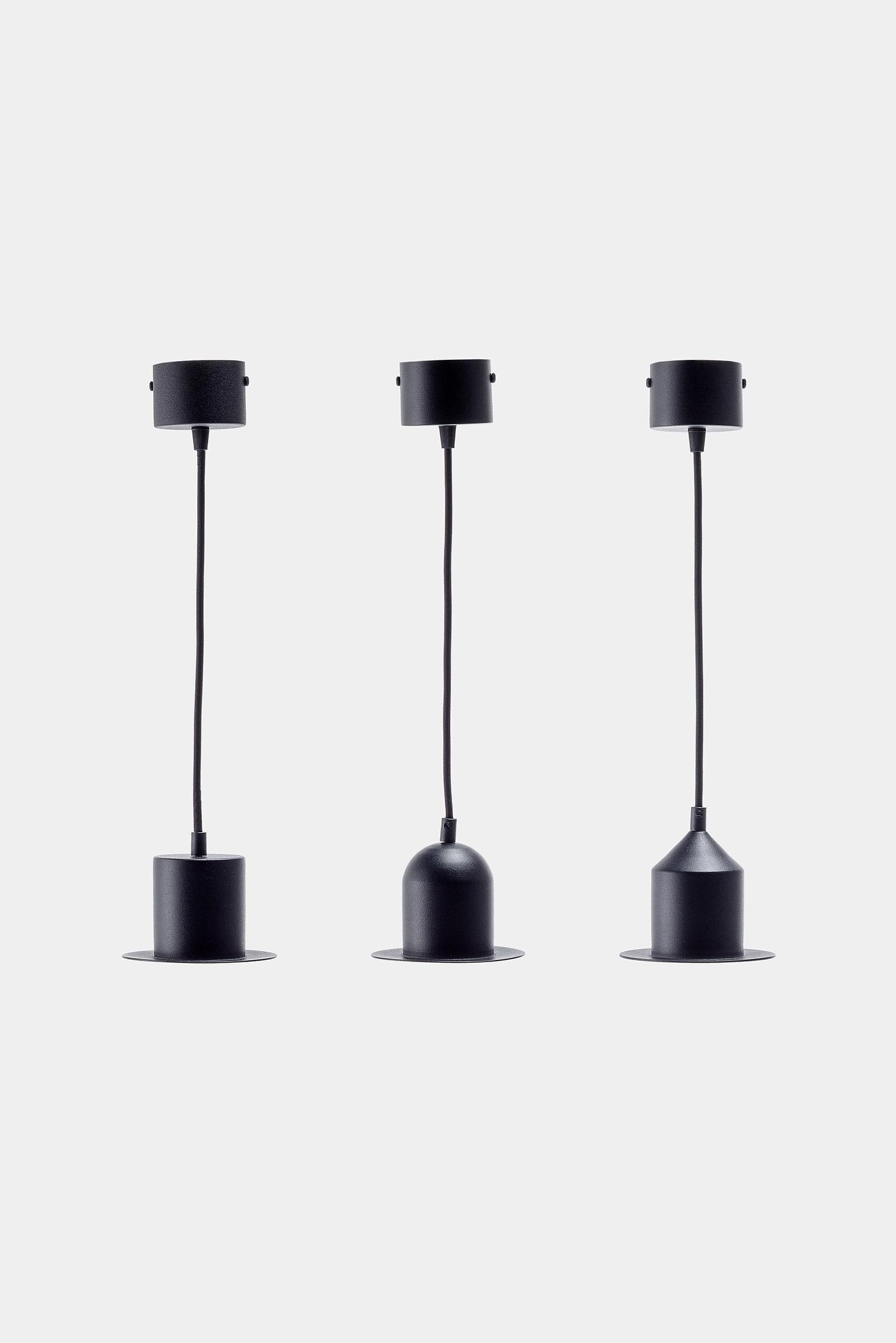 HAT Pendant Lamp by Büro Famos featuring unique comic-inspired shapes in a matte finish, ideal for versatile lighting in various settings.