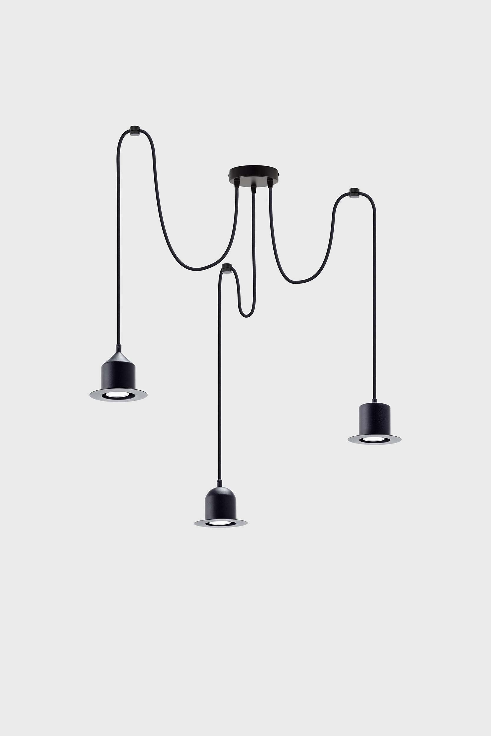 HAT Pendant Lamp by Büro Famos featuring unique comic-inspired shapes in a matte finish, ideal for versatile lighting in various settings.