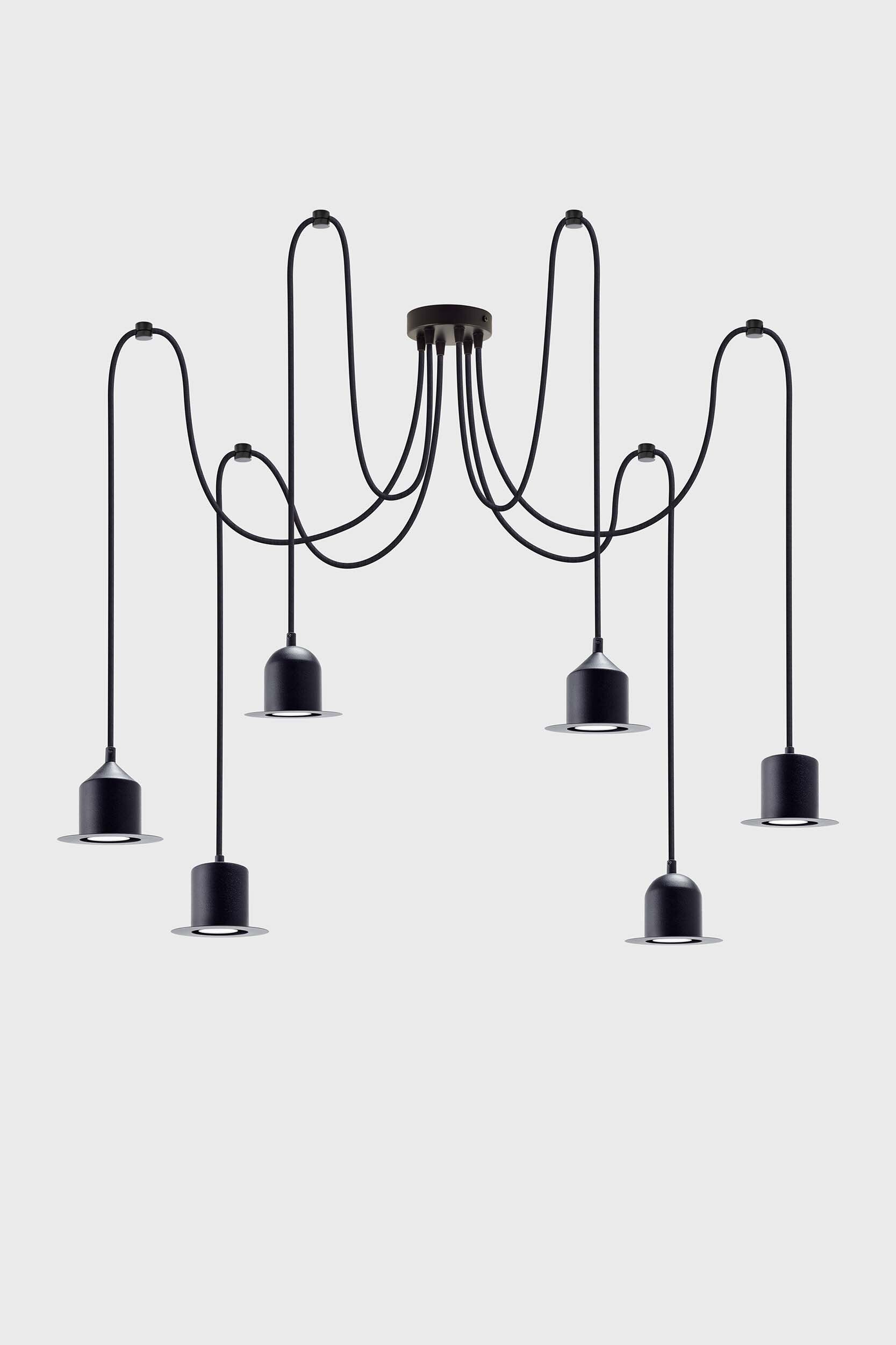 HAT Pendant Lamp by Büro Famos featuring unique comic-inspired shapes in a matte finish, ideal for versatile lighting in various settings.