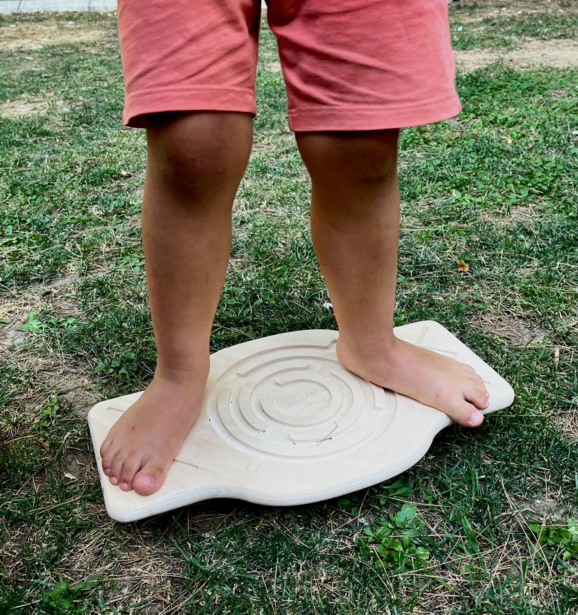 Maze Wooden Balance Board designed for core strength and balance training, featuring a smooth surface and durable wooden construction.