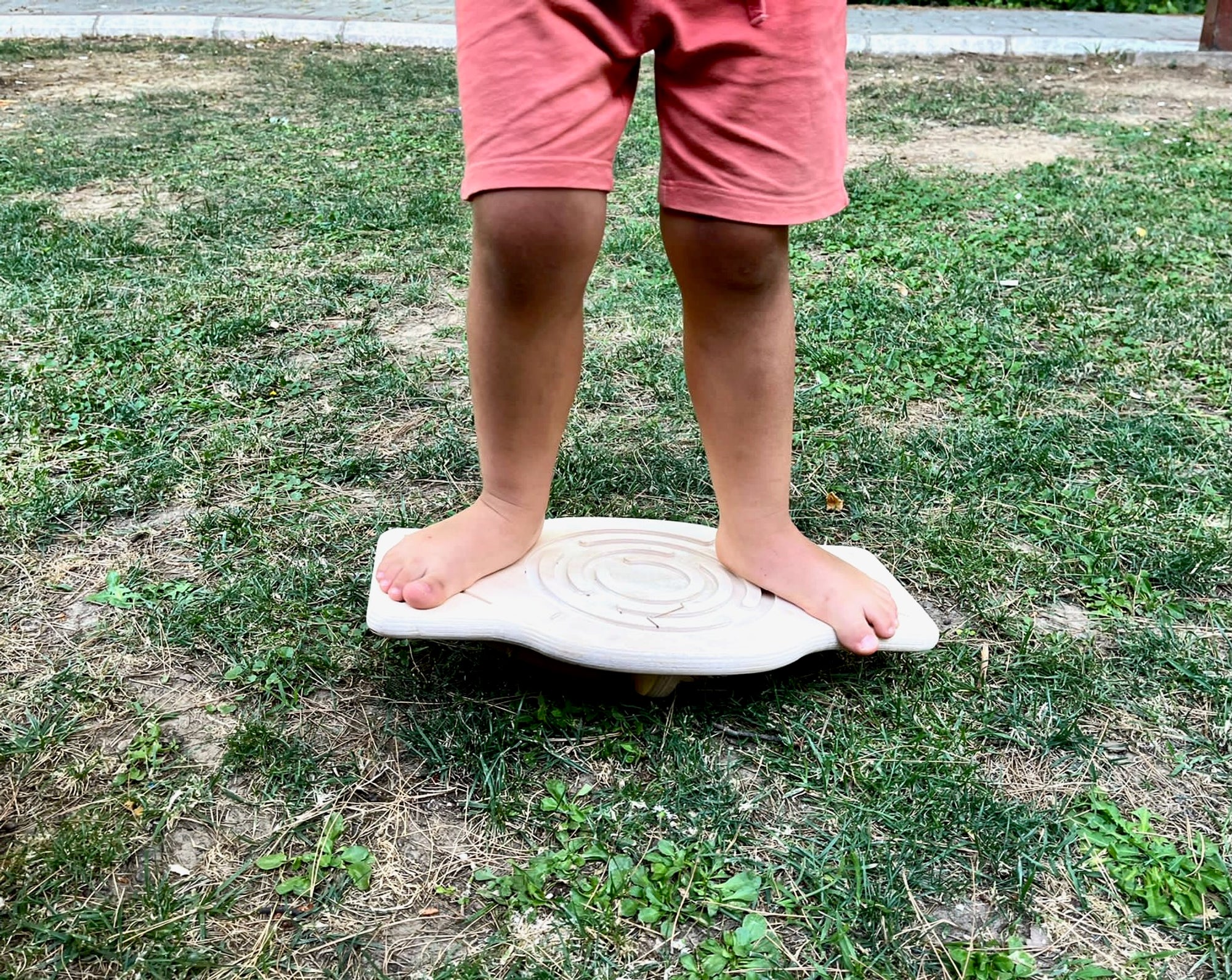 Maze Wooden Balance Board designed for core strength and balance training, featuring a smooth surface and durable wooden construction.