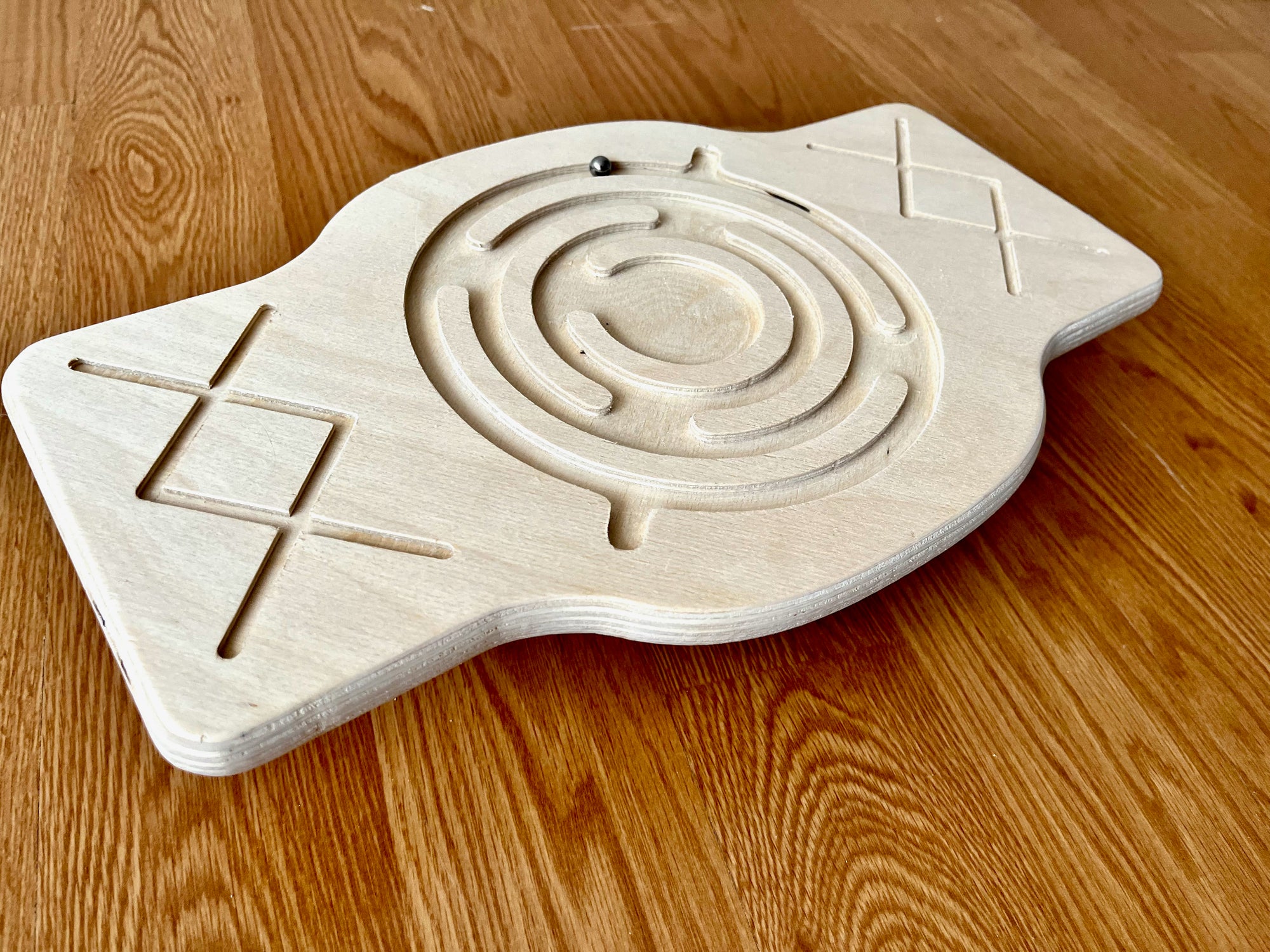 Maze Wooden Balance Board designed for core strength and balance training, featuring a smooth surface and durable wooden construction.