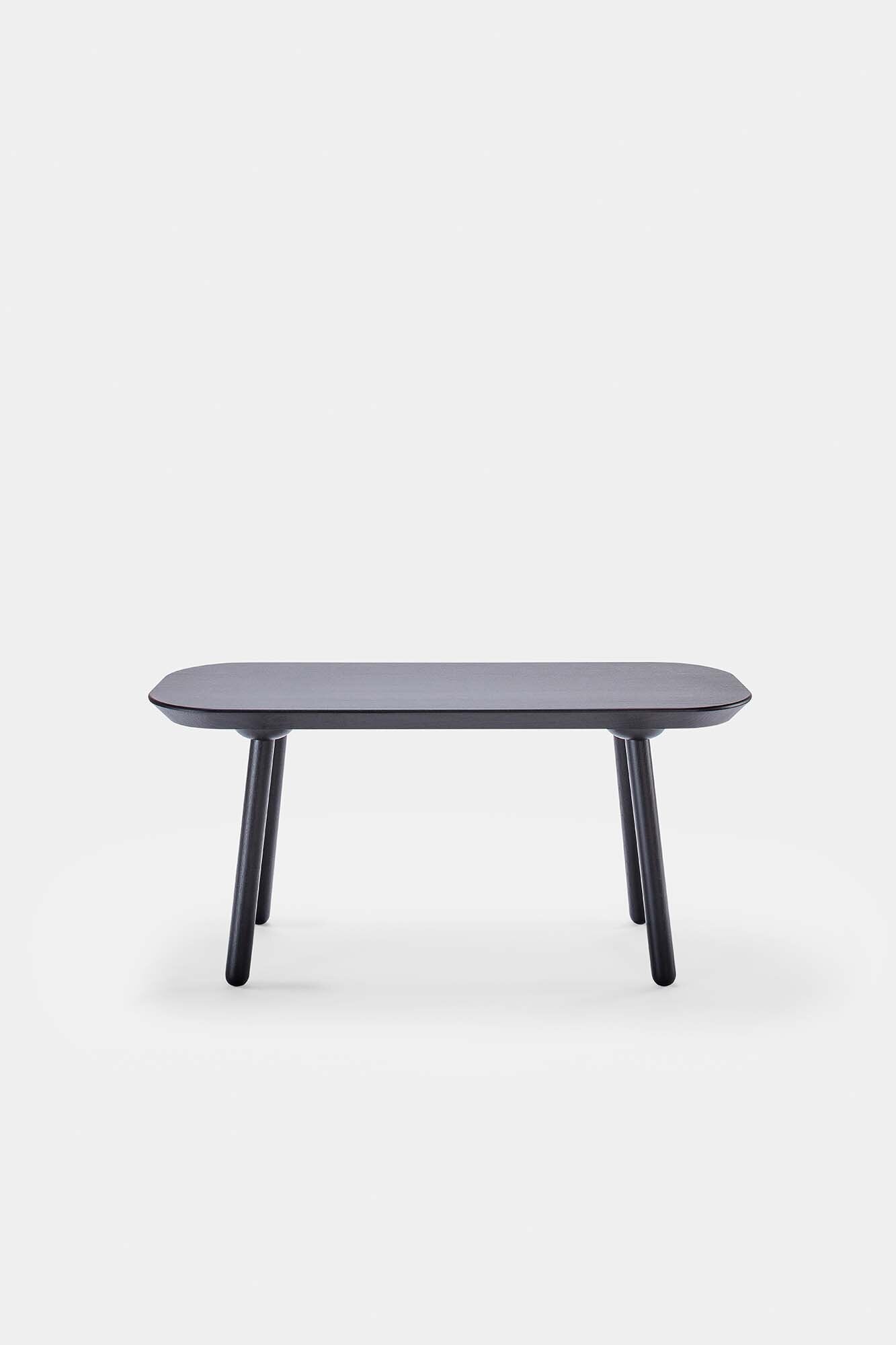 Naïve Bench made from solid wood, showcasing its elegant design and available in padded and unpadded options.