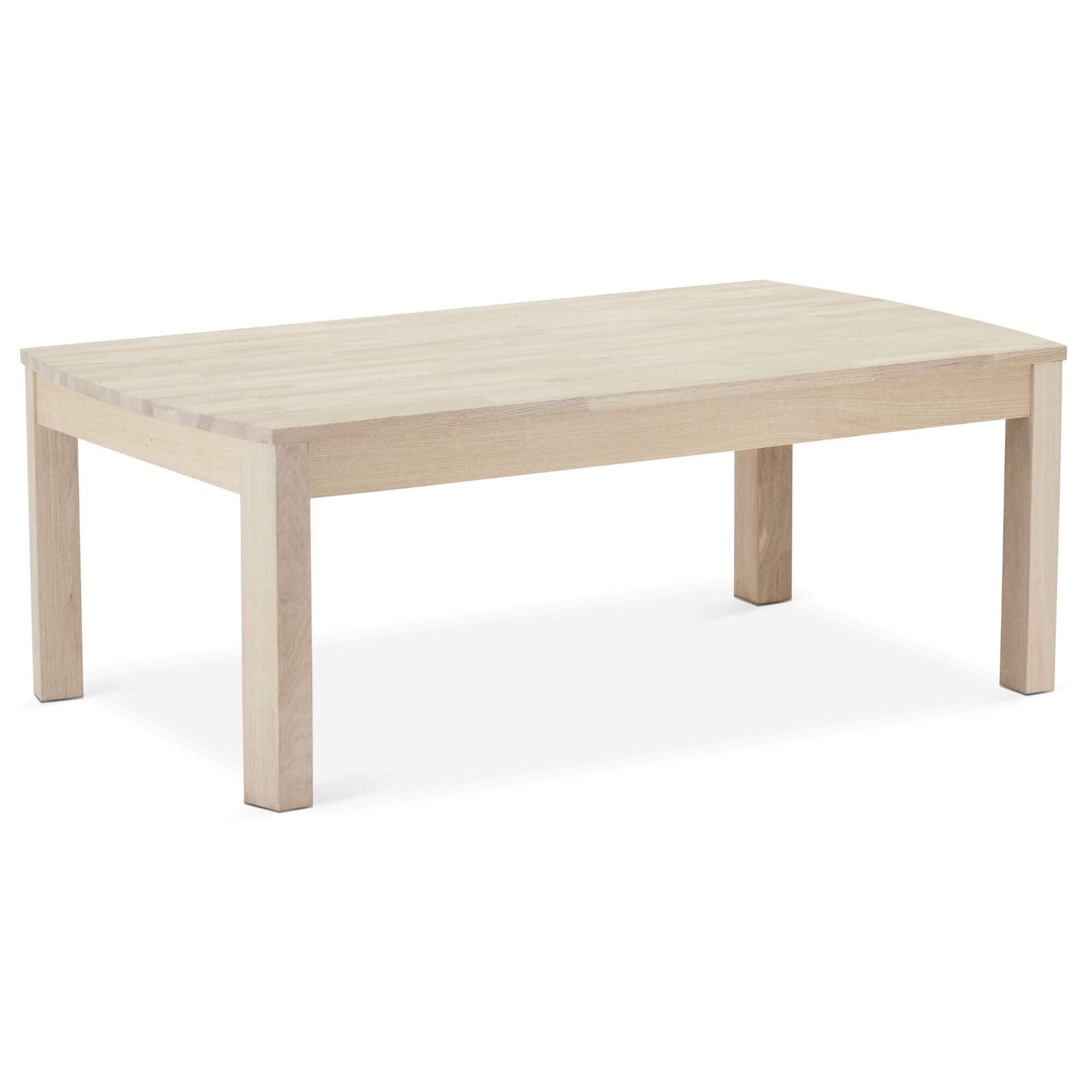 Rectangular Solid Oak Coffee Table 140x80 cm Paris showcasing its elegant design and natural wood finish.