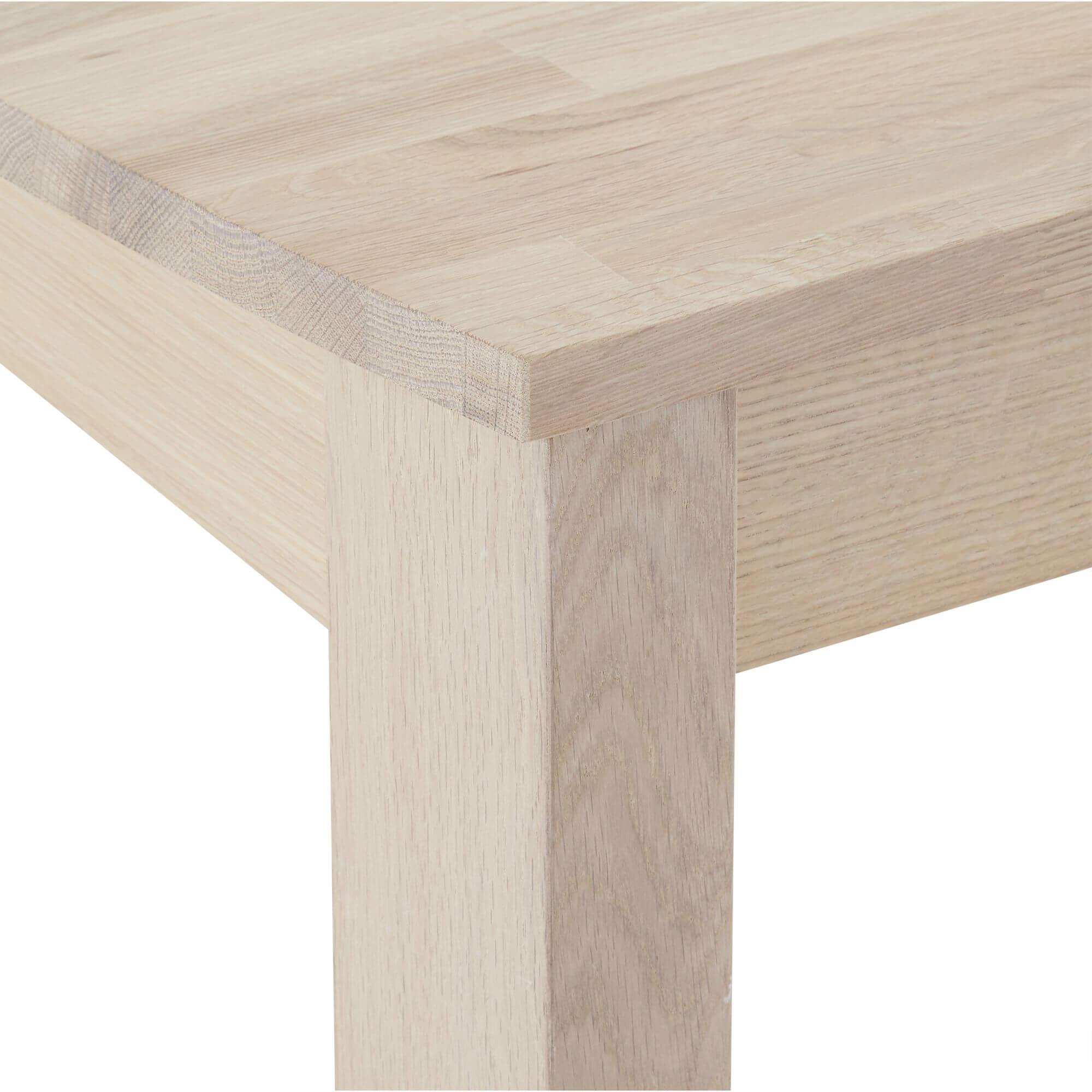 Rectangular Solid Oak Coffee Table 140x80 cm Paris showcasing its elegant design and natural wood finish.