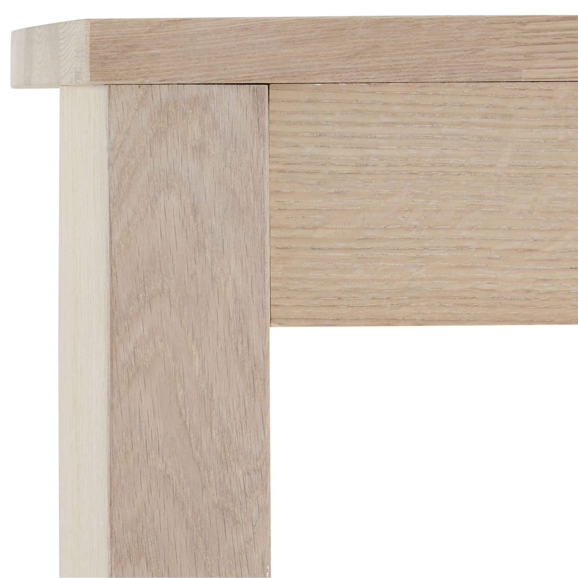 Rectangular Solid Oak Coffee Table 140x80 cm Paris showcasing its elegant design and natural wood finish.