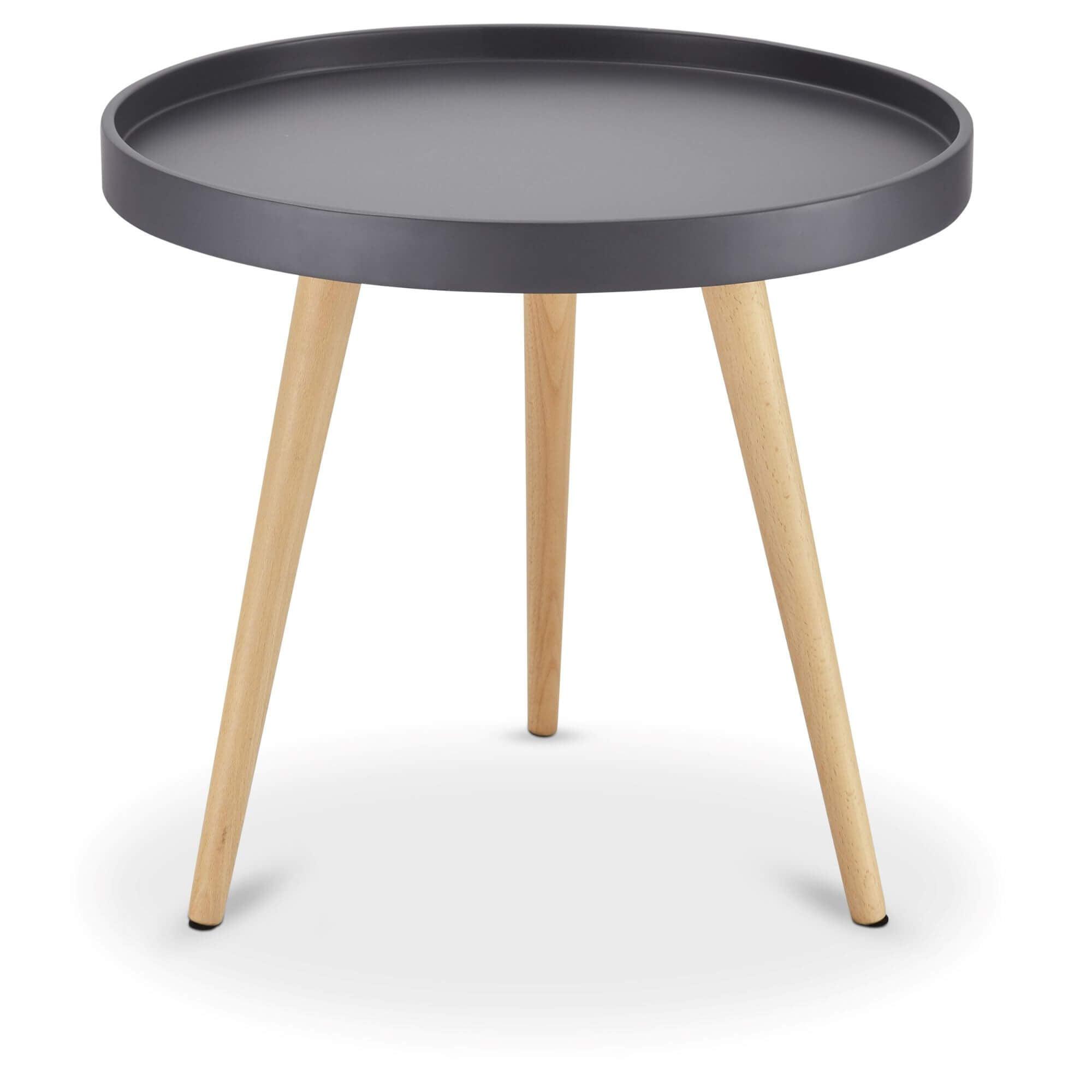 Opus Round Grey Coffee Table with a sleek Scandinavian design, measuring ø50 cm, perfect for modern interiors.