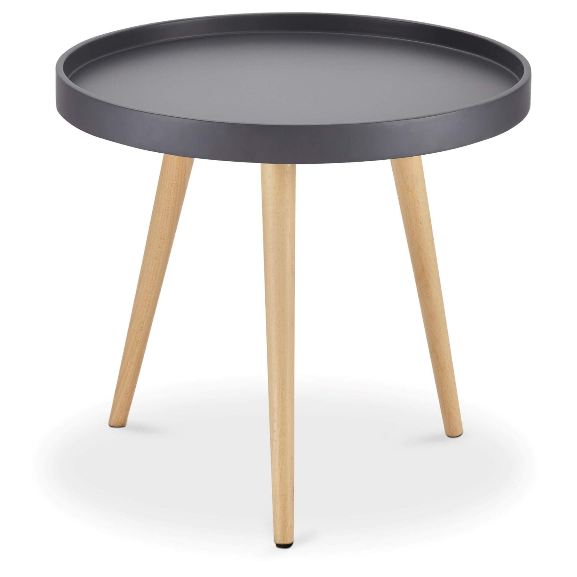 Opus Round Grey Coffee Table with a sleek Scandinavian design, measuring ø50 cm, perfect for modern interiors.