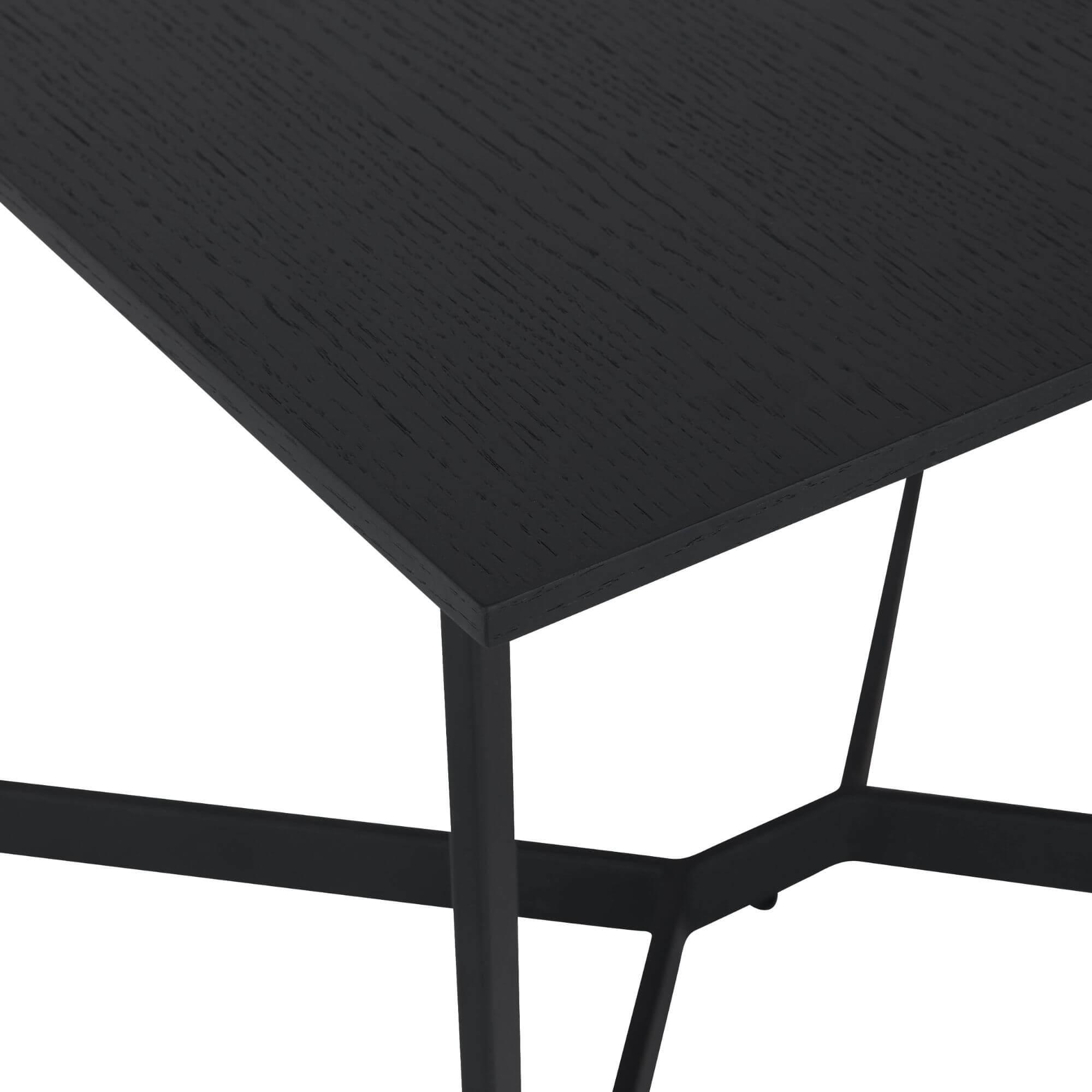 Square Black Oak Coffee Table 70x70 cm Tokyo with sleek design and natural finish, perfect for modern interiors.