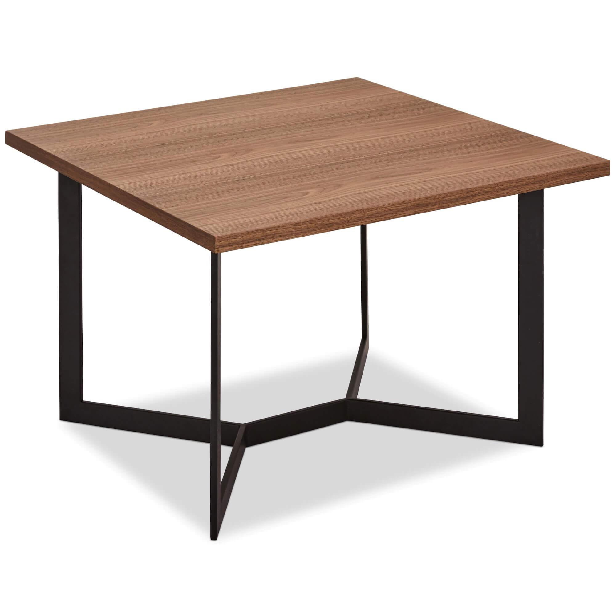 Square Walnut Coffee Table 70x70 cm Tokyo with sleek design and natural finish, perfect for modern interiors.