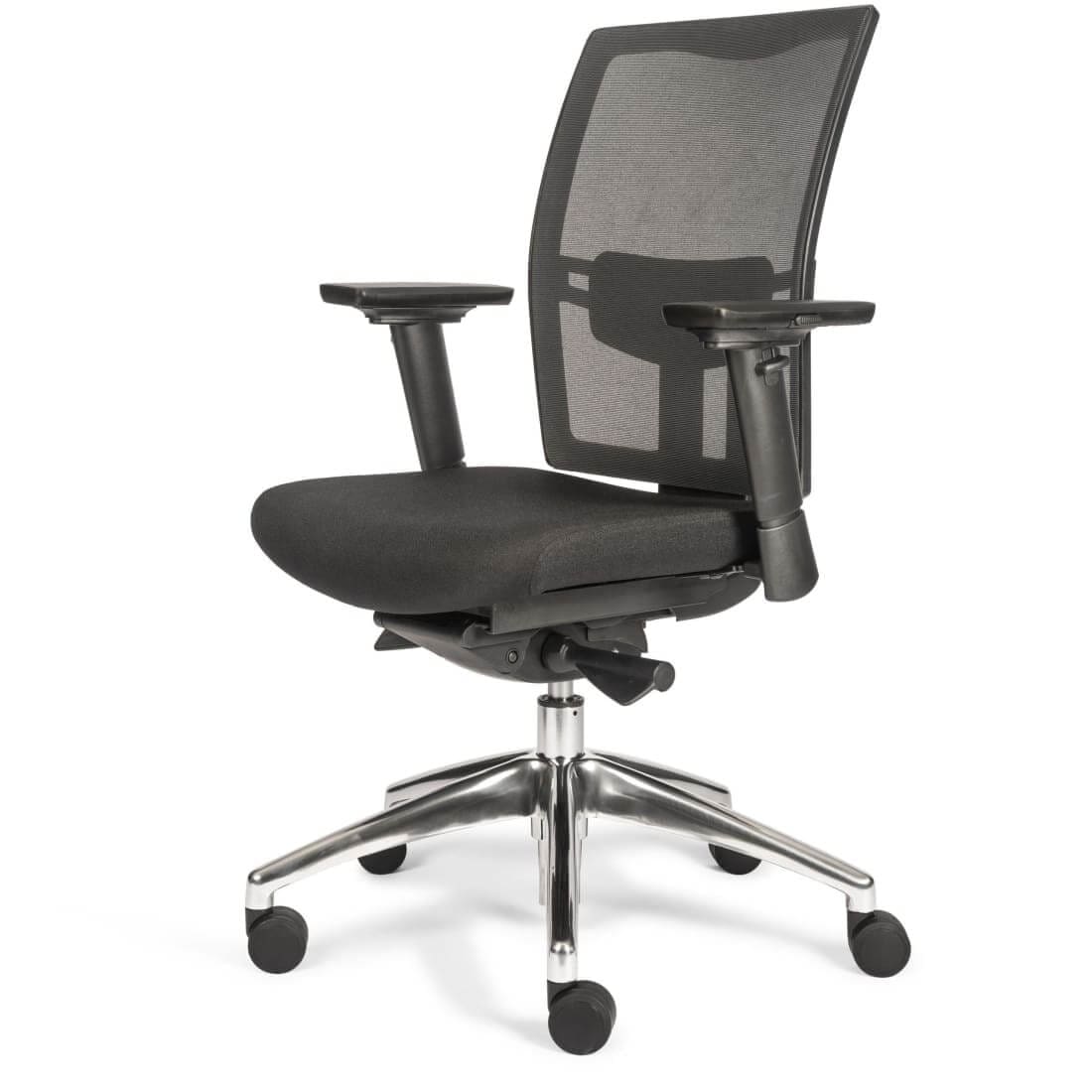 Black ergonomic office chair.